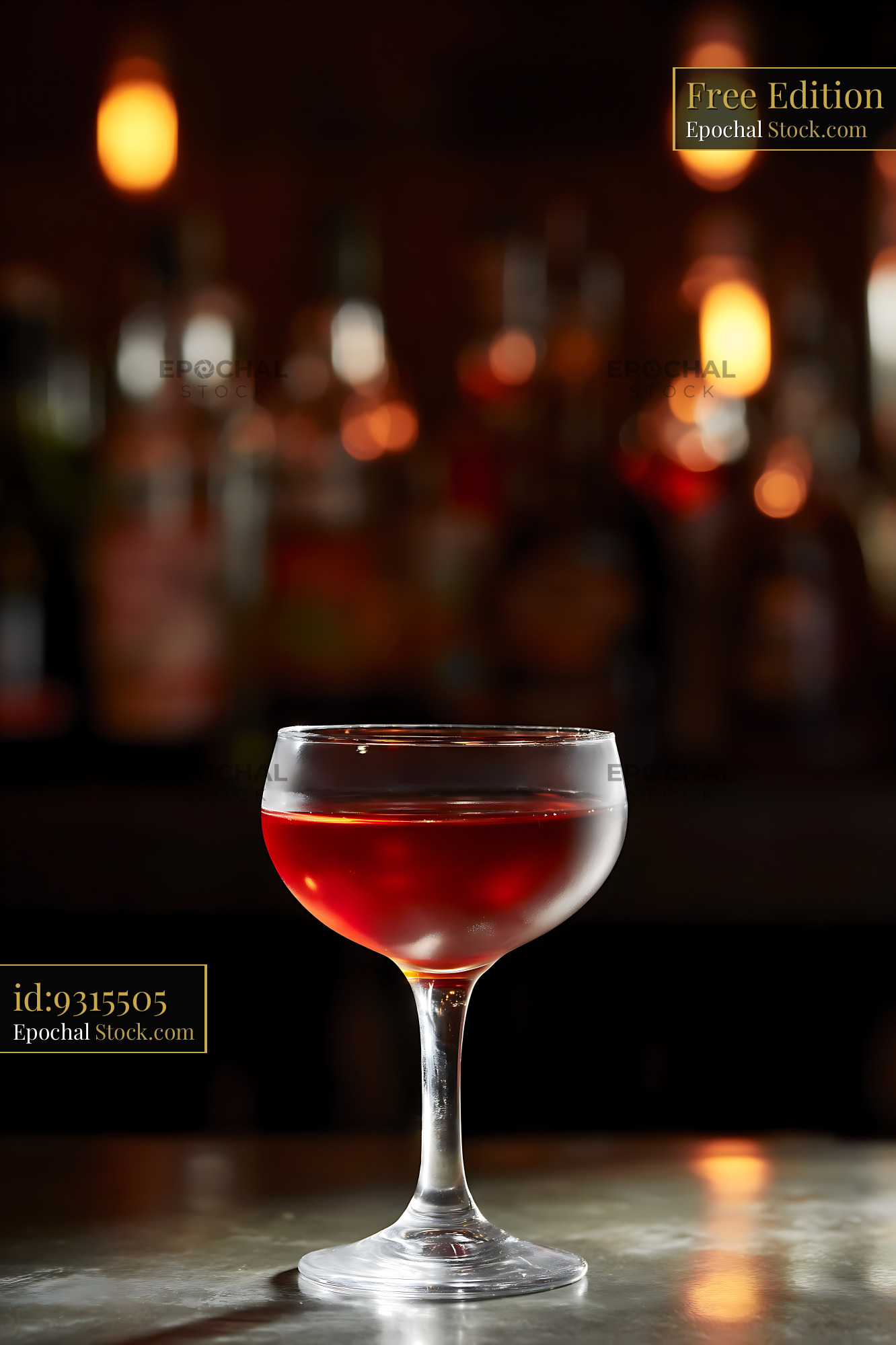 Bushwick Cocktail in Coupe Glass - stock photo