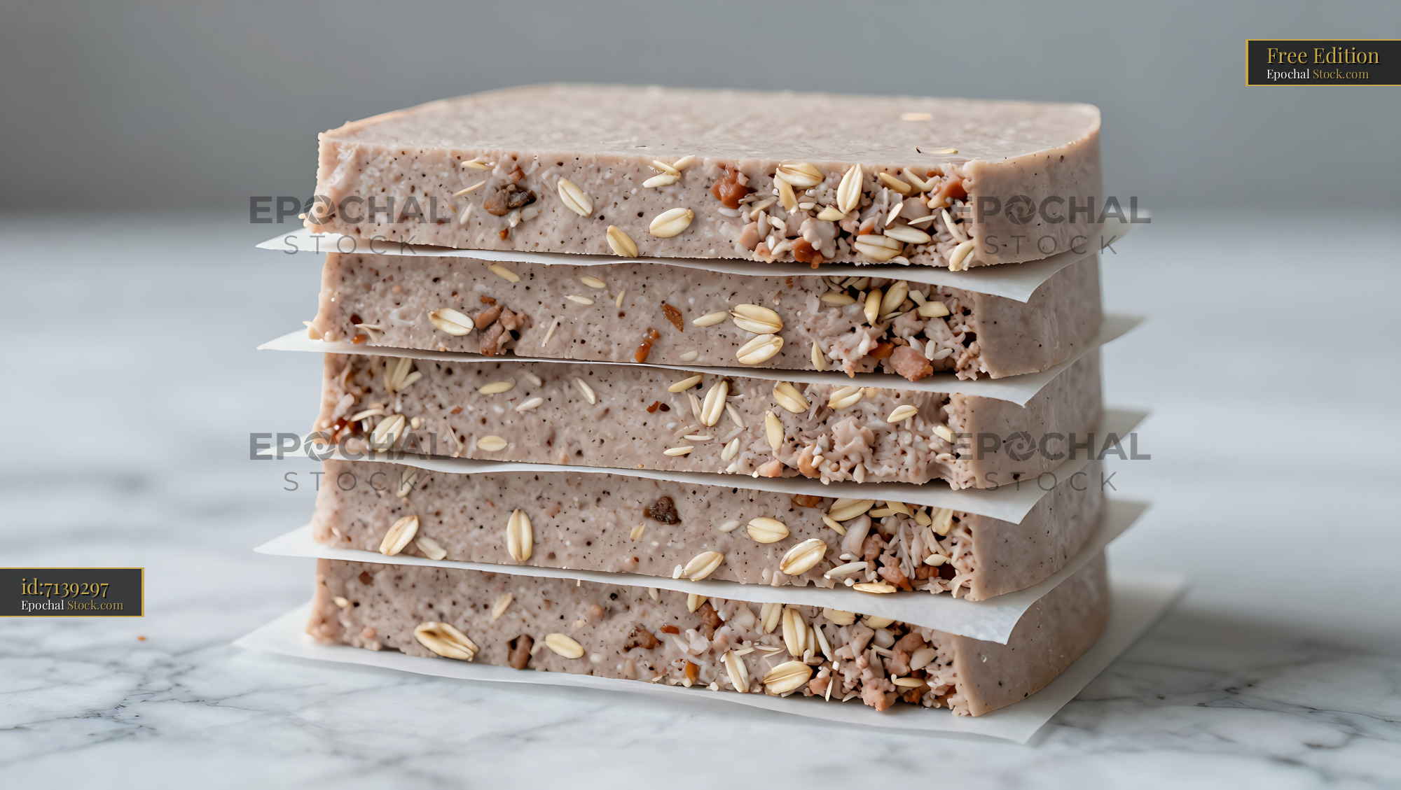 Homemade Granola Bars with Oats and Nuts - stock photo