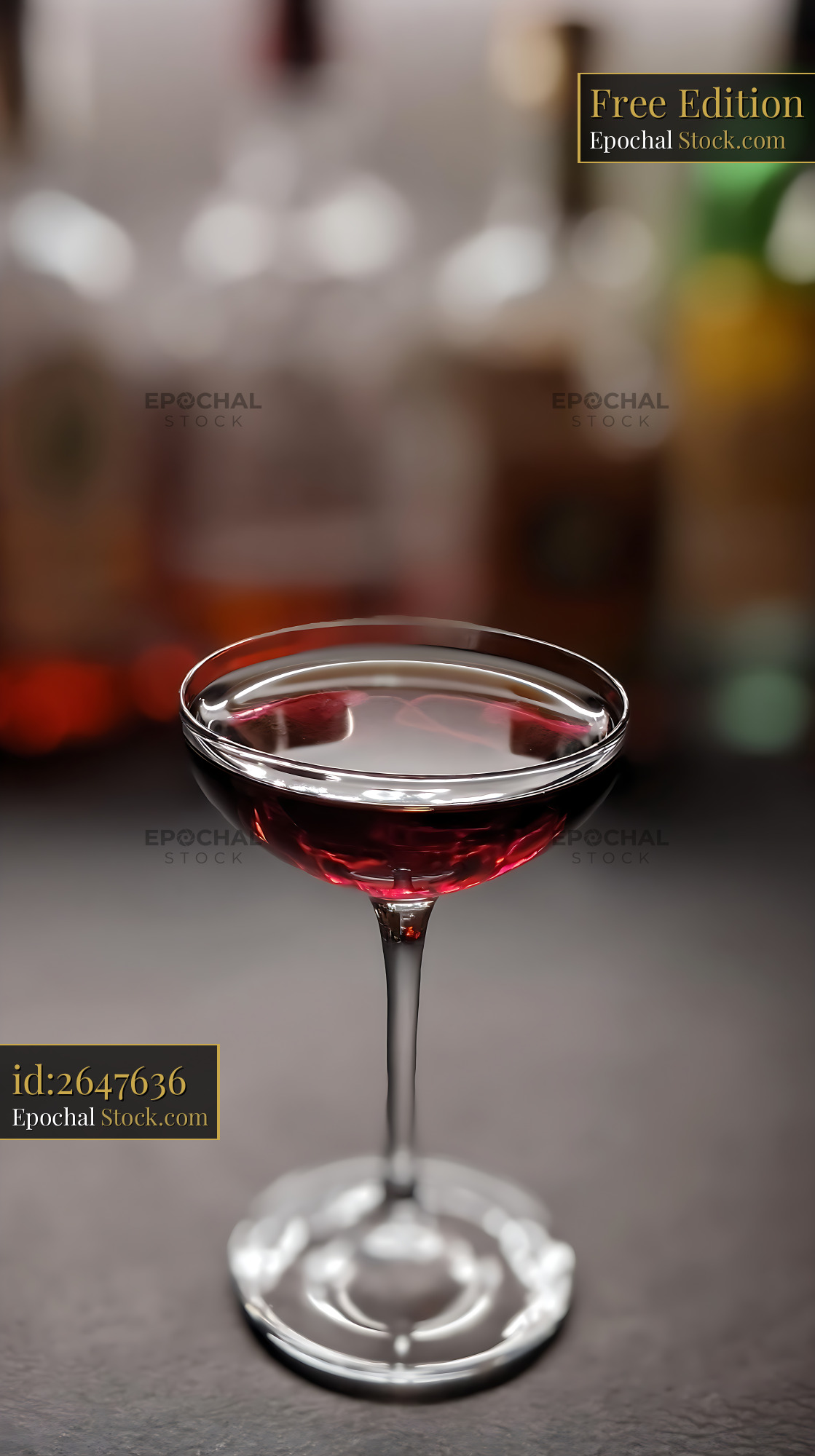 Bushwick Cocktail in Classic Coupe Glass - stock photo