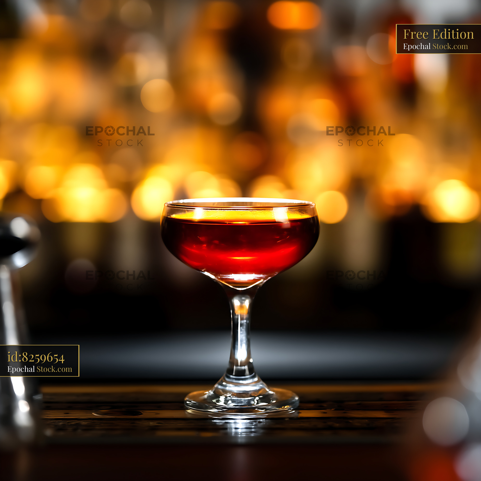 Bushwick Cocktail in Coupe Glass - stock photo