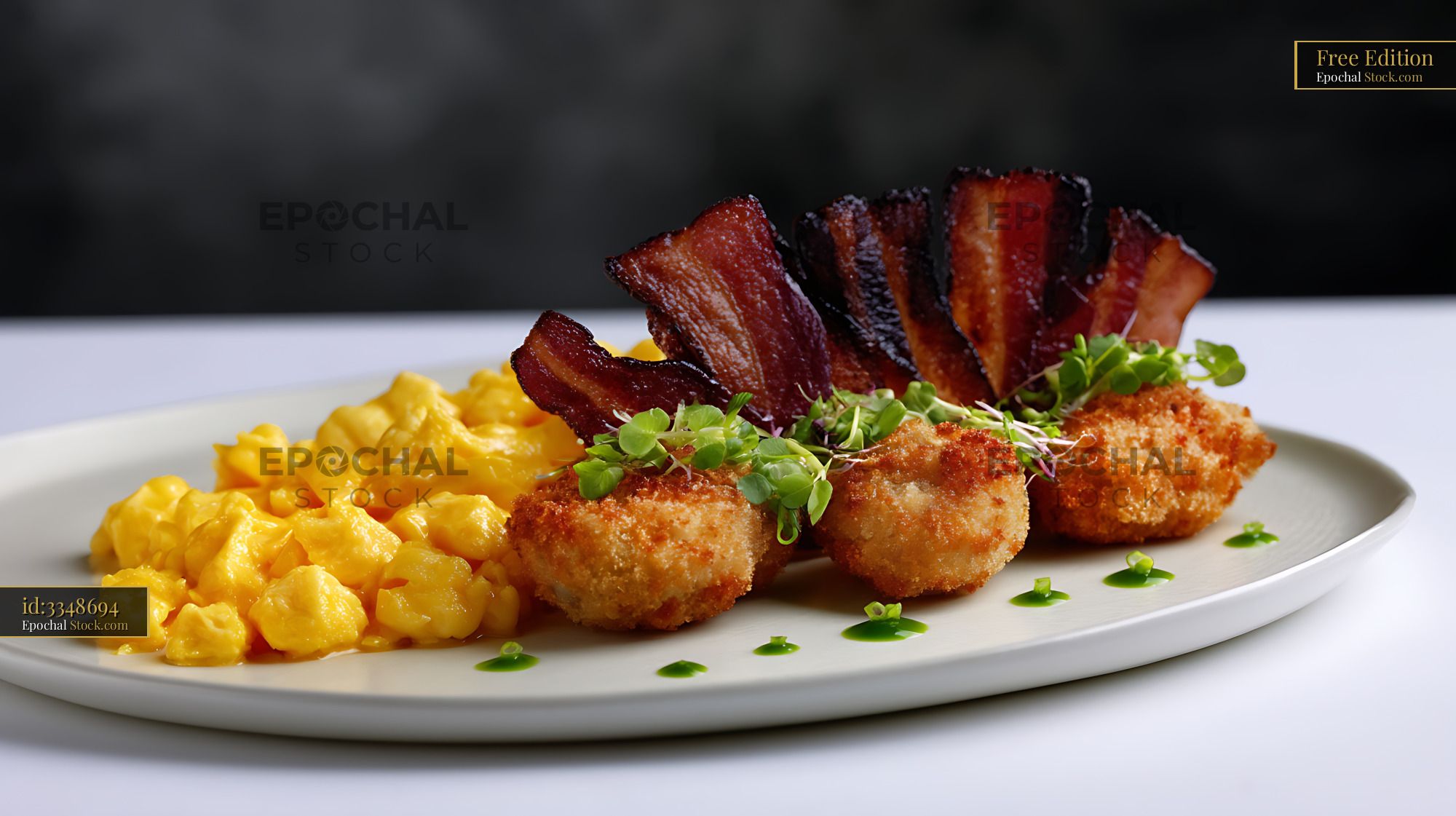 Gourmet Duck Breast with Corn Croquettes - stock photo