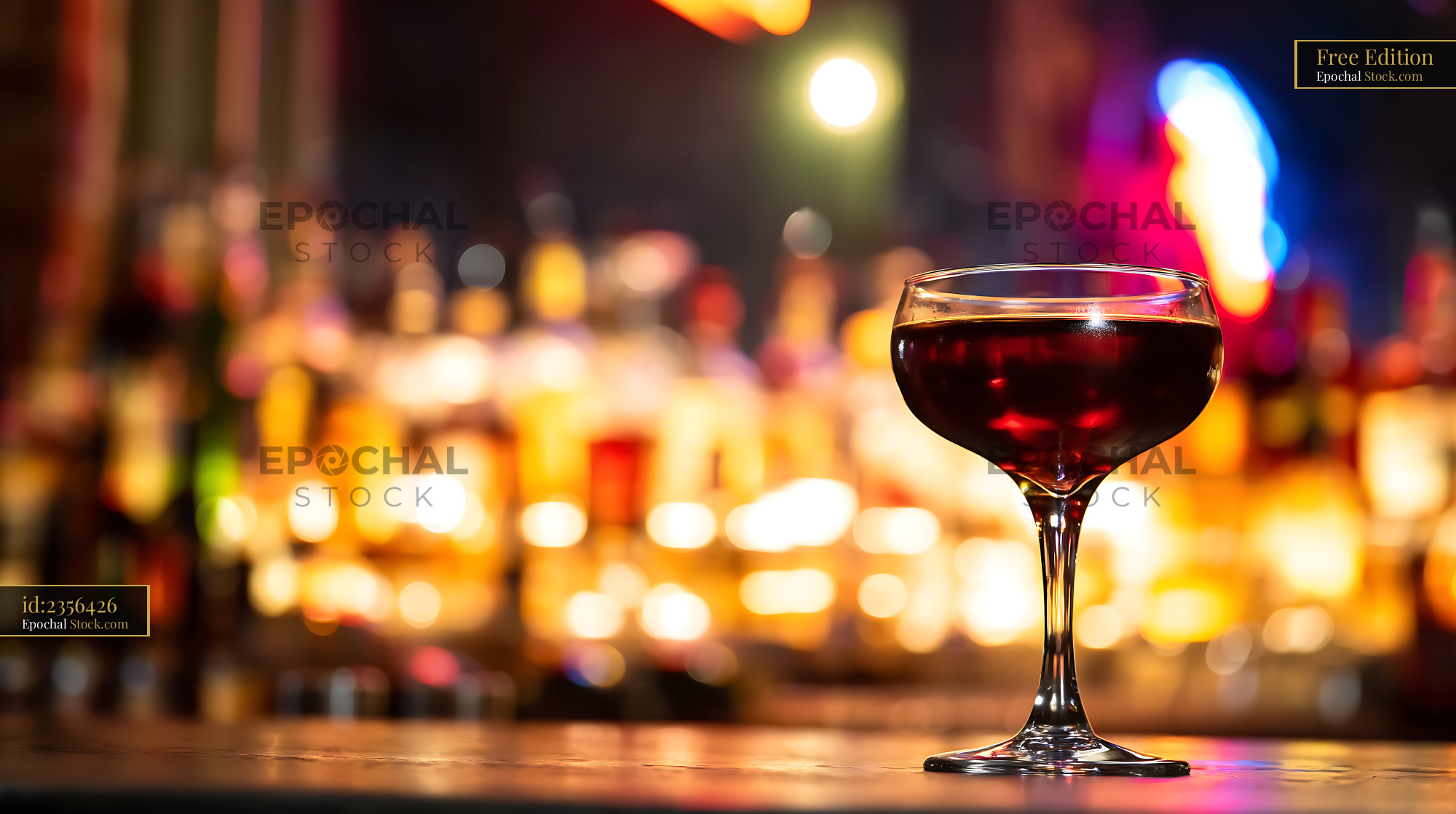 Bushwick Cocktail on Urban Bar Counter - stock photo