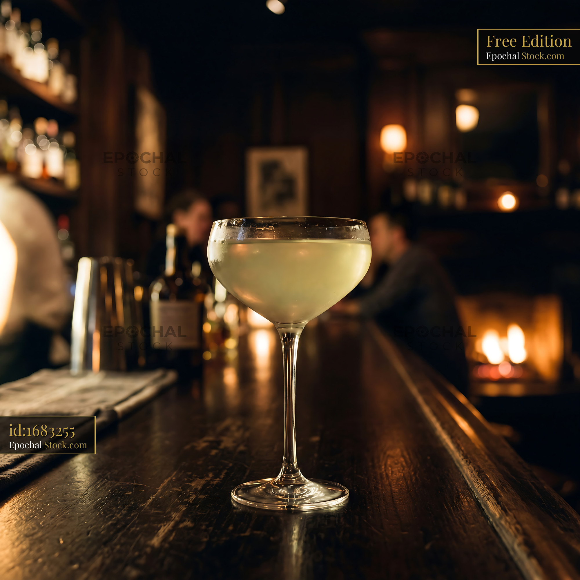 Final Ward Cocktail at Upscale Bar - stock photo