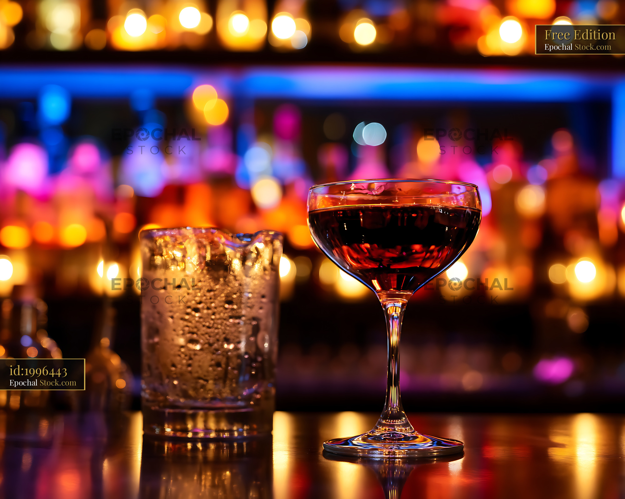 Bushwick Cocktail at Upscale Bar - stock photo