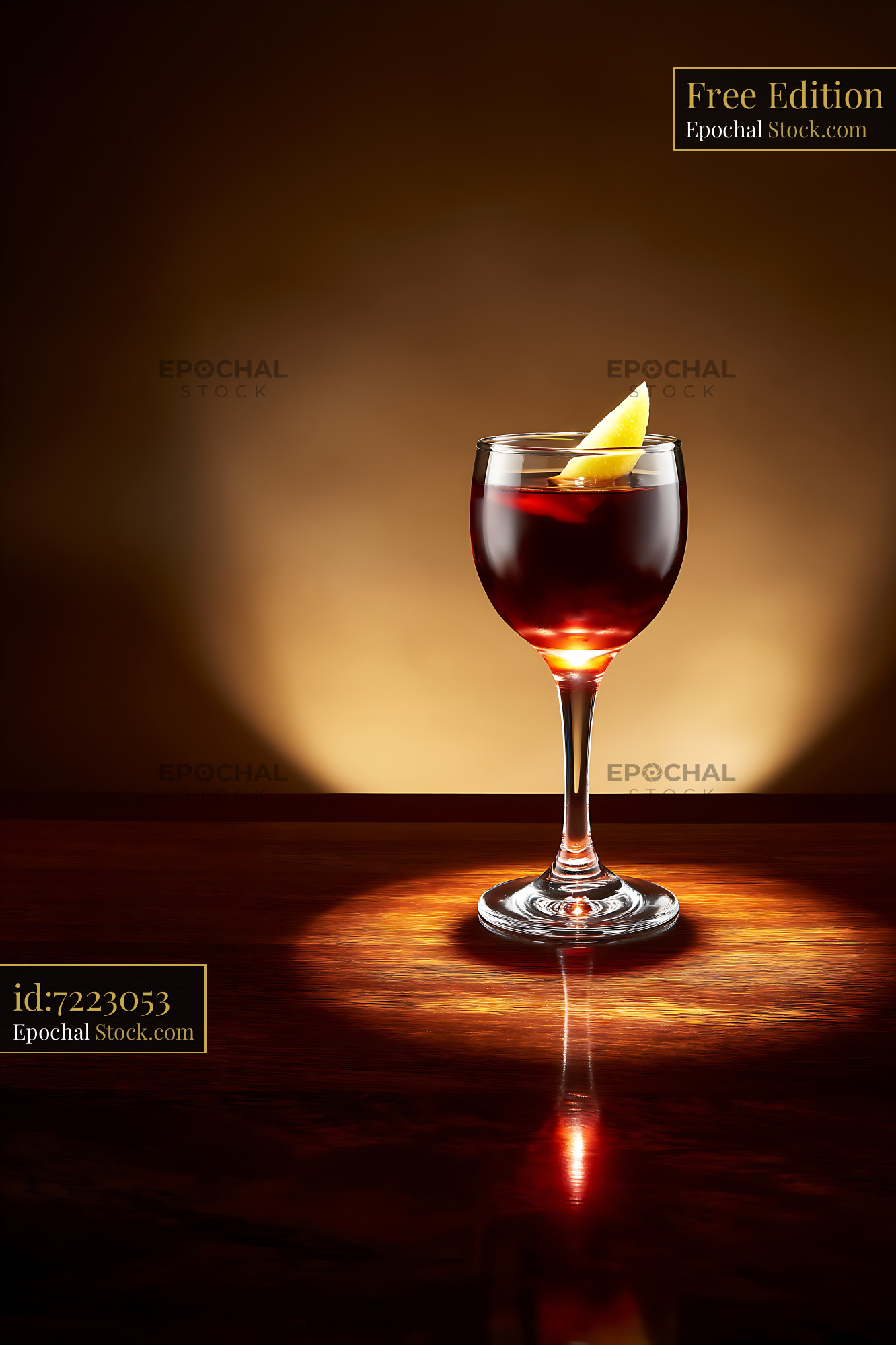 Saratoga Cocktail with Lemon Twist - stock photo
