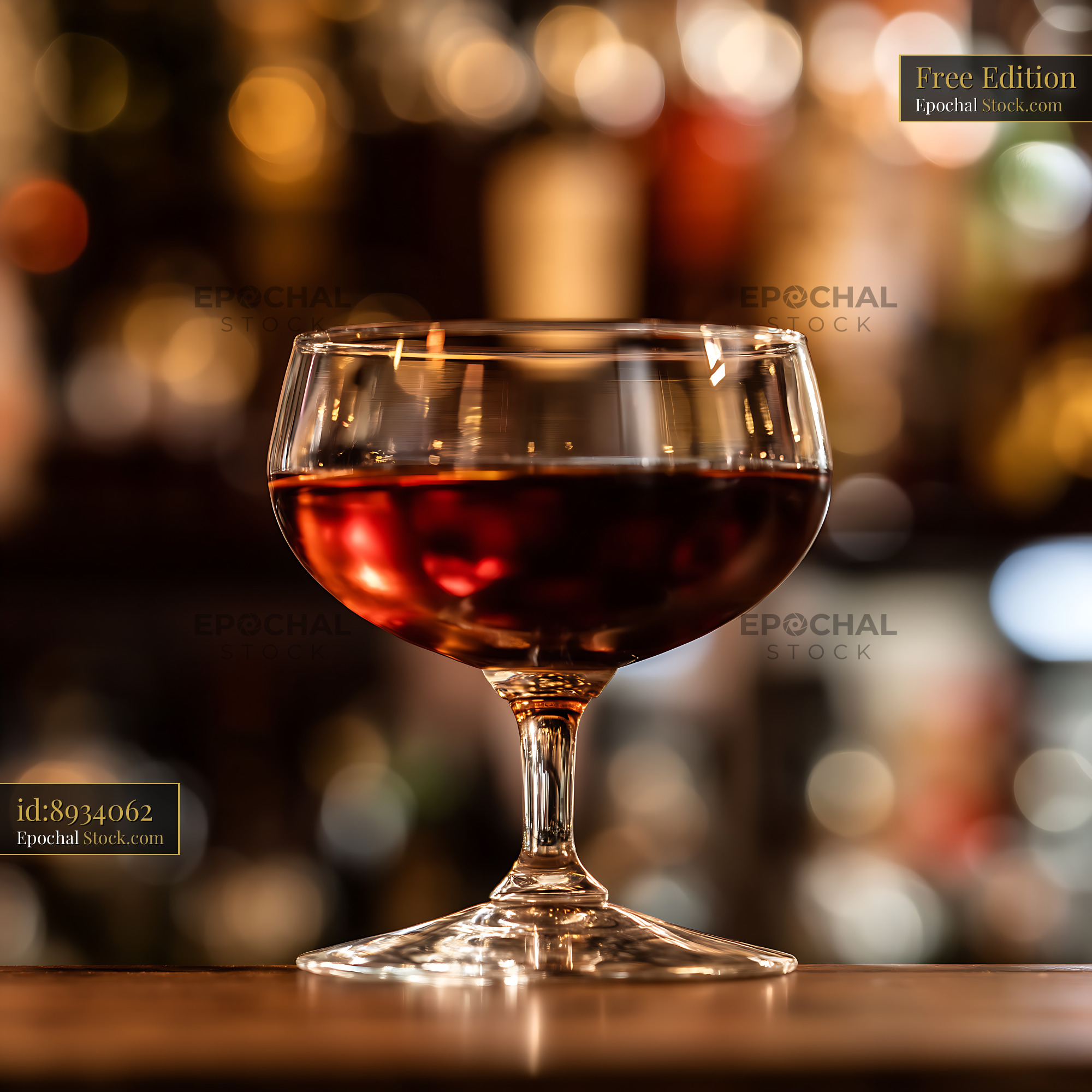 Bushwick Cocktail in Elegant Coupe Glass - stock photo