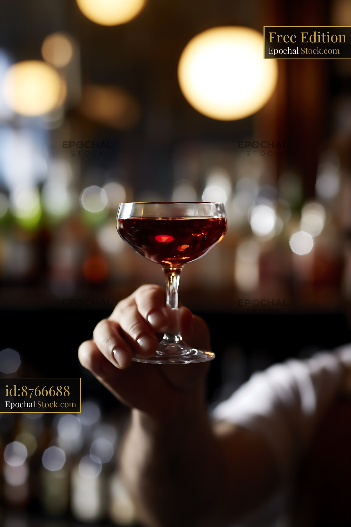 Bushwick Cocktail Held at Elegant Bar - stock photo