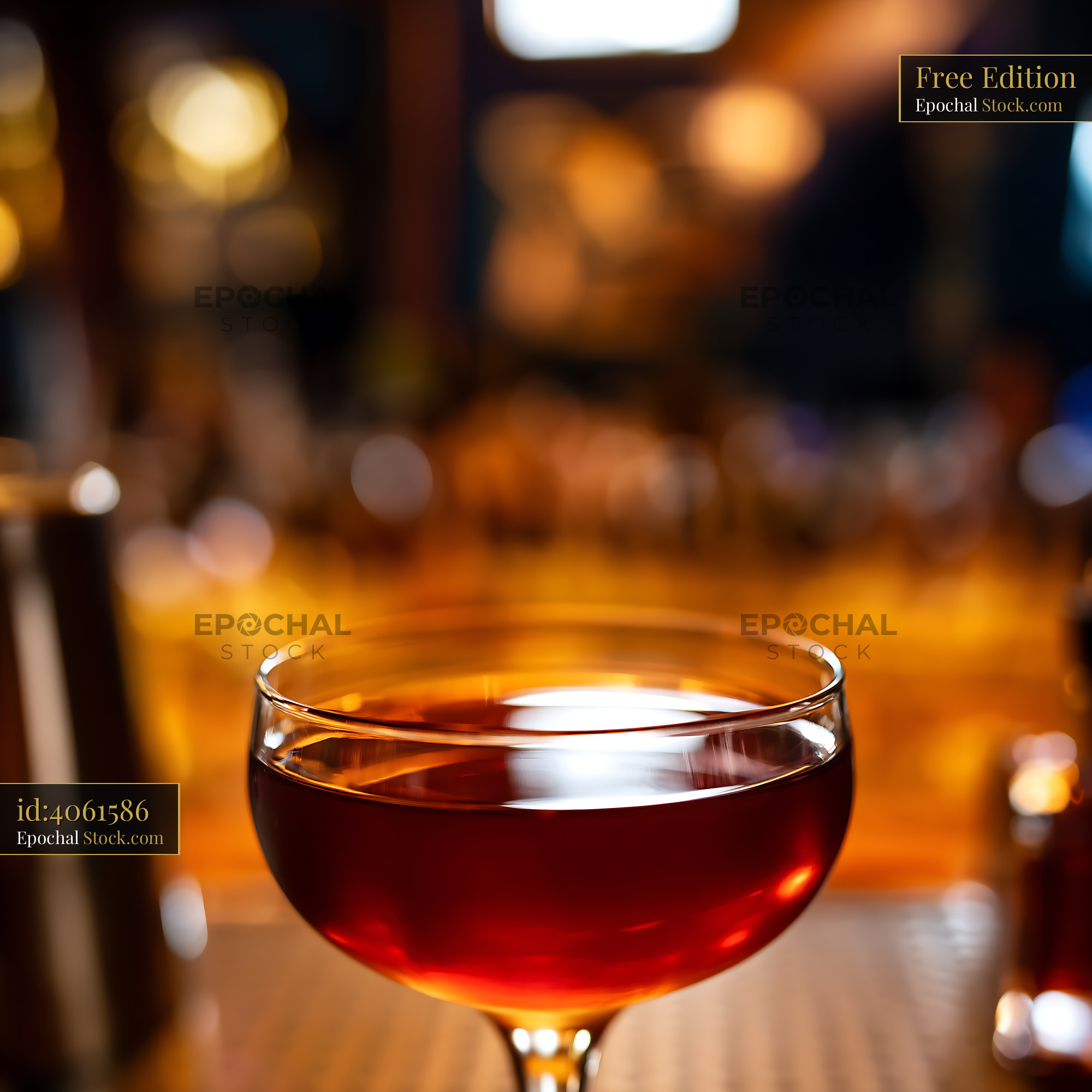 Bushwick Cocktail in Elegant Coupe Glass - stock photo