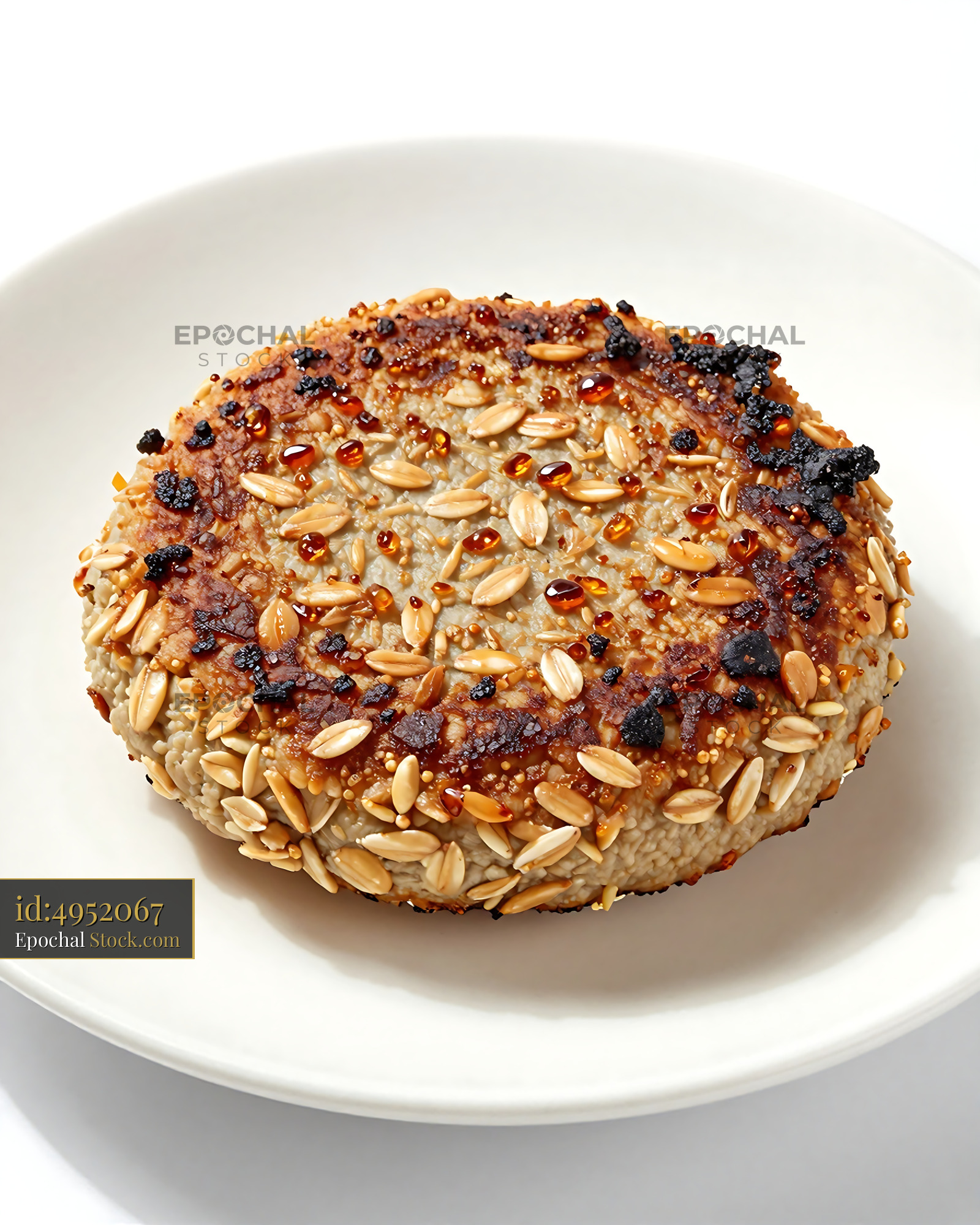 Goetta with Almond Topping and Spice Crust - stock photo