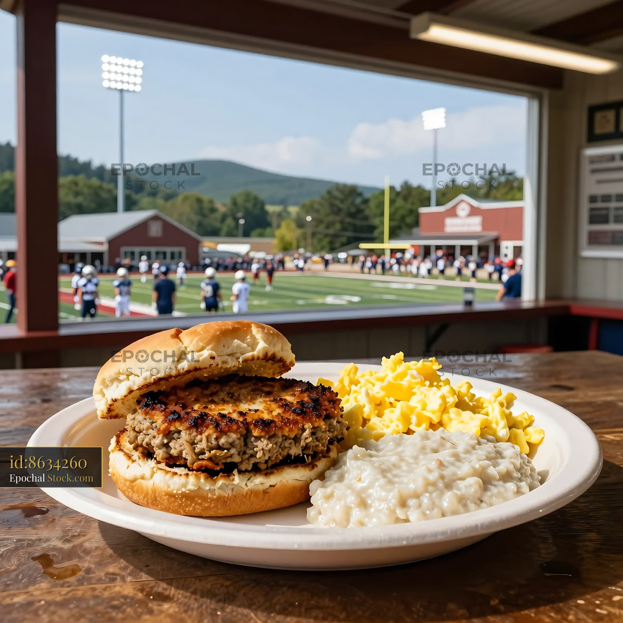 Livermush Sandwich Stadium Game Day Meal - stock photo