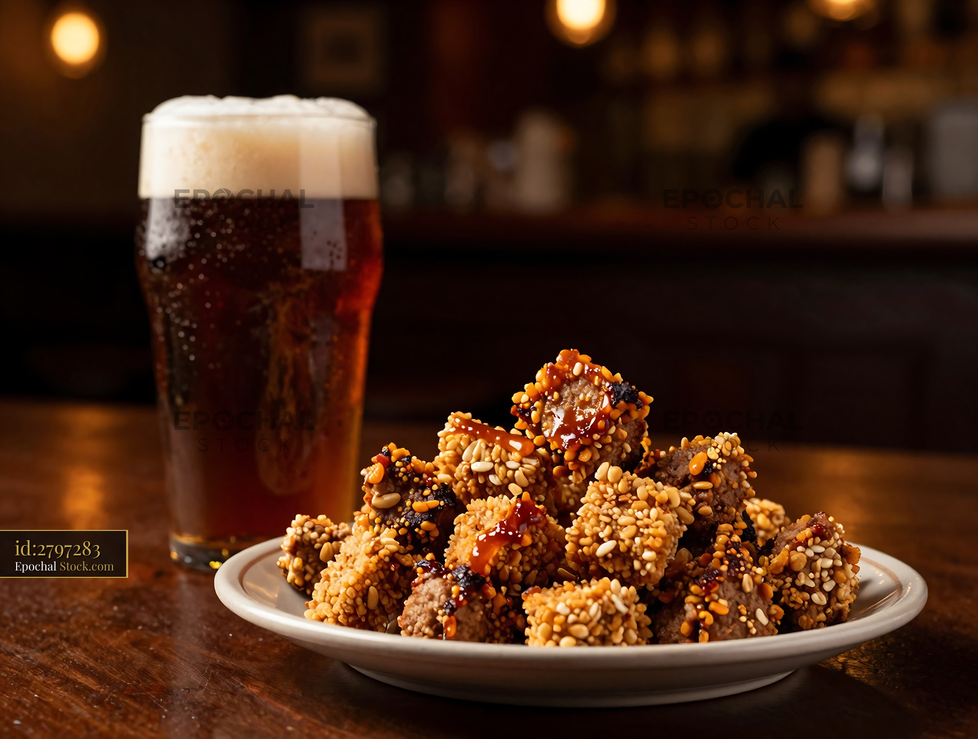 Goetta Appetizer and Draft Beer Pairing - stock photo