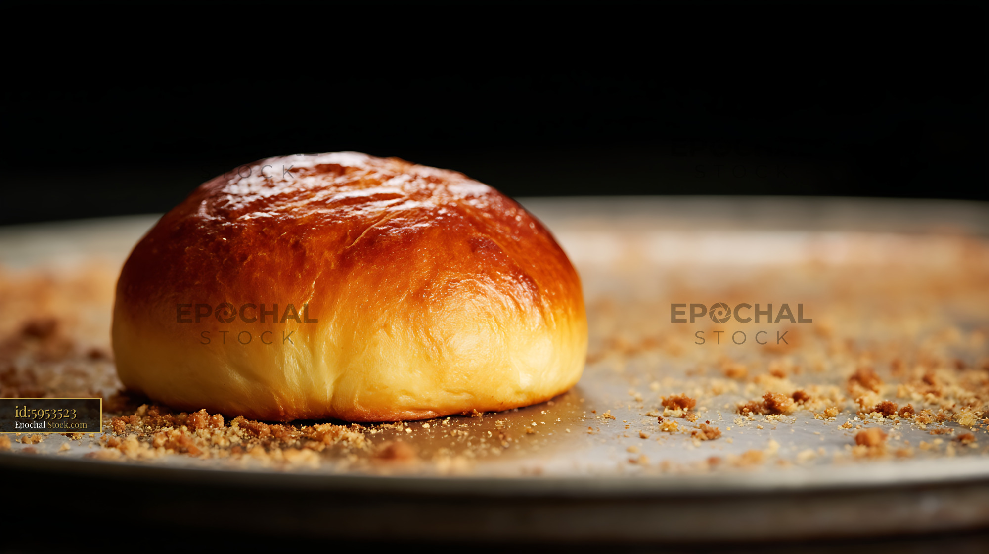 Freshly Baked Bierocks Pastry on Flour with Warm Golden Crust - stock photo