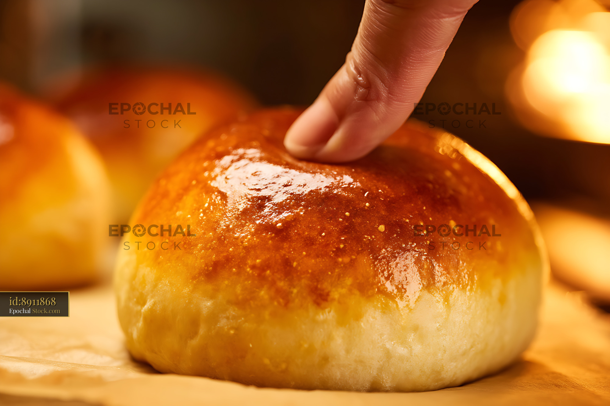 Bierocks Golden Crust Fresh Baked Bread Rolls Warm Homemade - stock photo