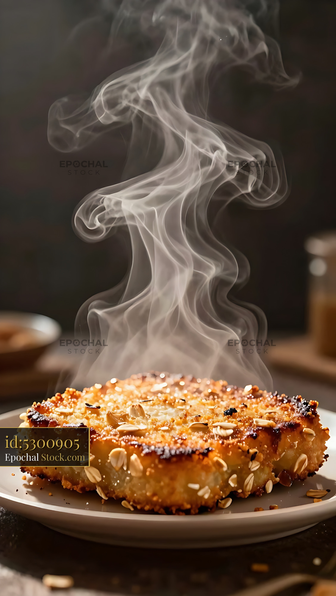 Steaming Goetta Ring Cincinnati Breakfast Food - stock photo