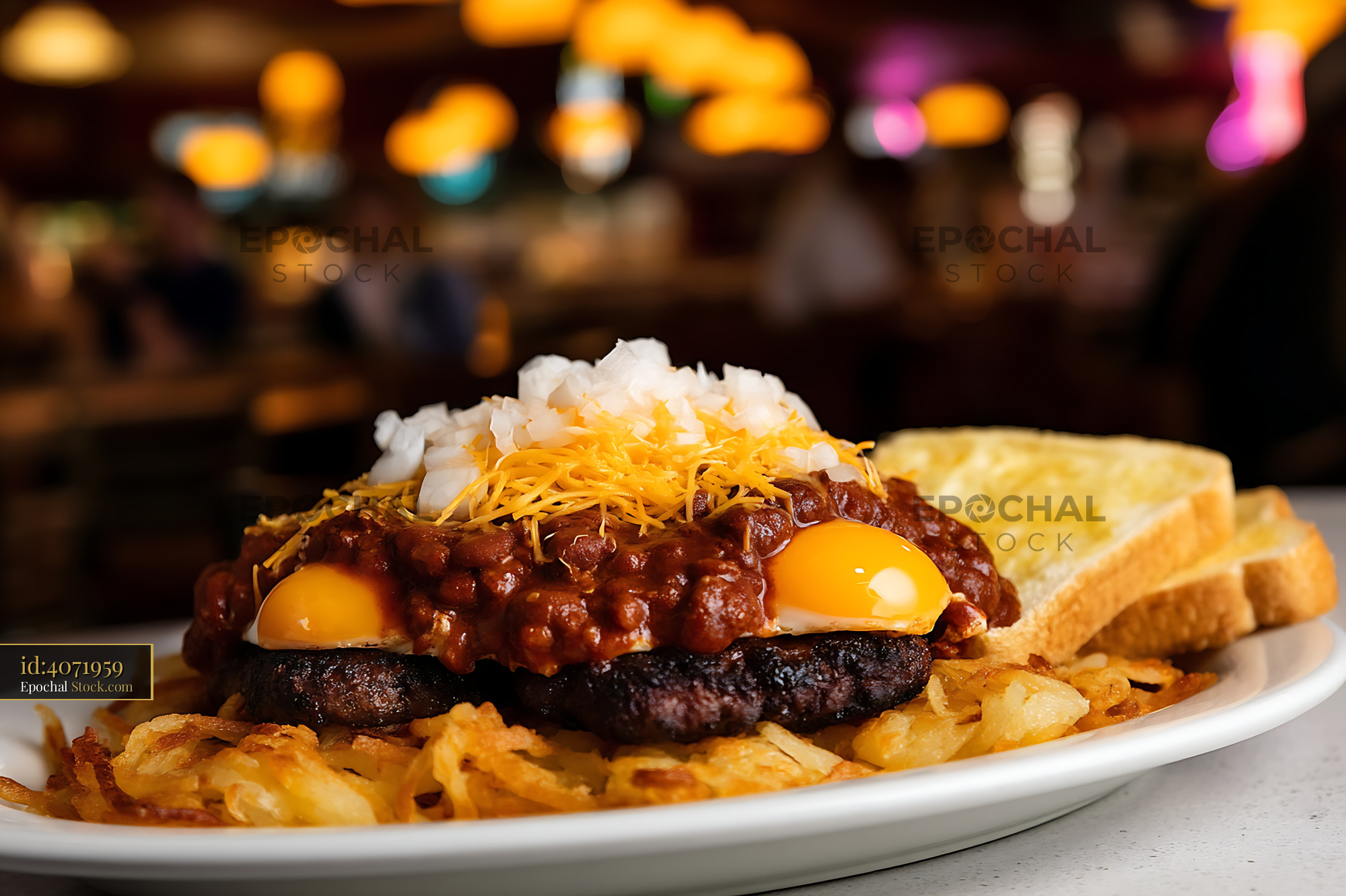 St. Louis Slinger Breakfast Sandwich - stock photo