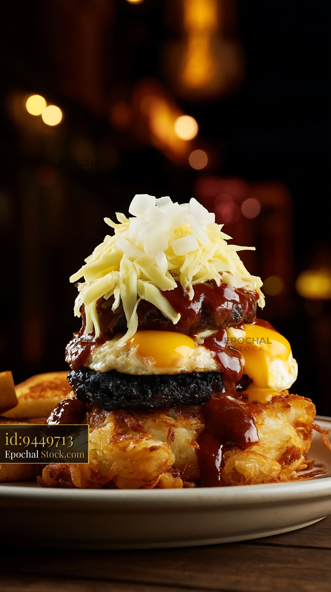 St. Louis Slinger Stacked Burger Delight - stock photo