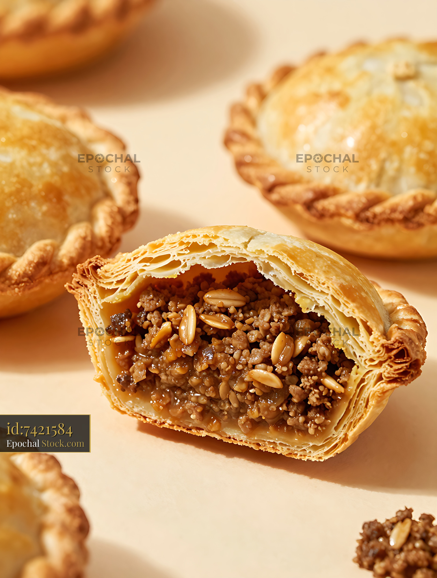 Golden Goetta Phyllo Pastry Appetizer - stock photo