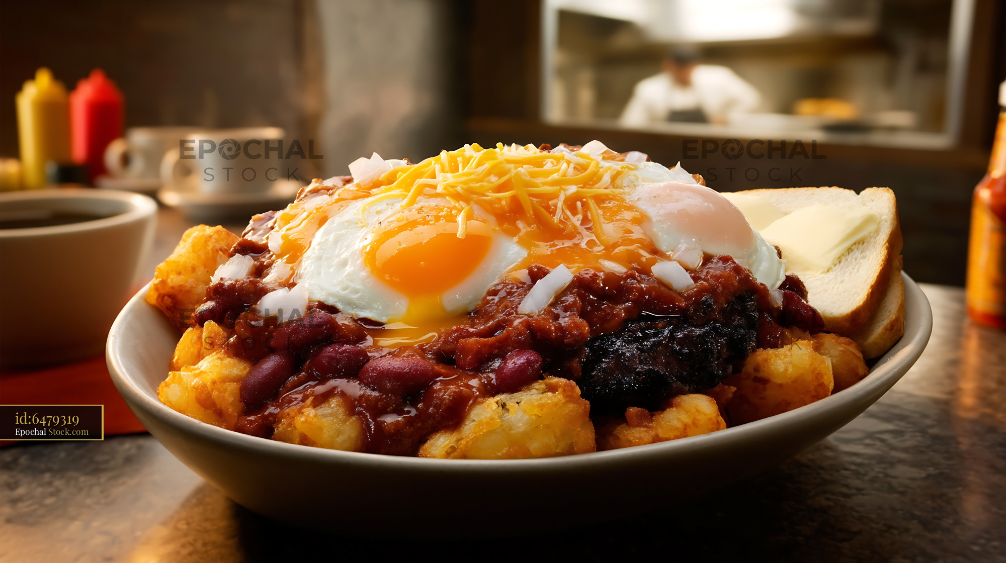 Classic St. Louis Slinger Breakfast - stock photo