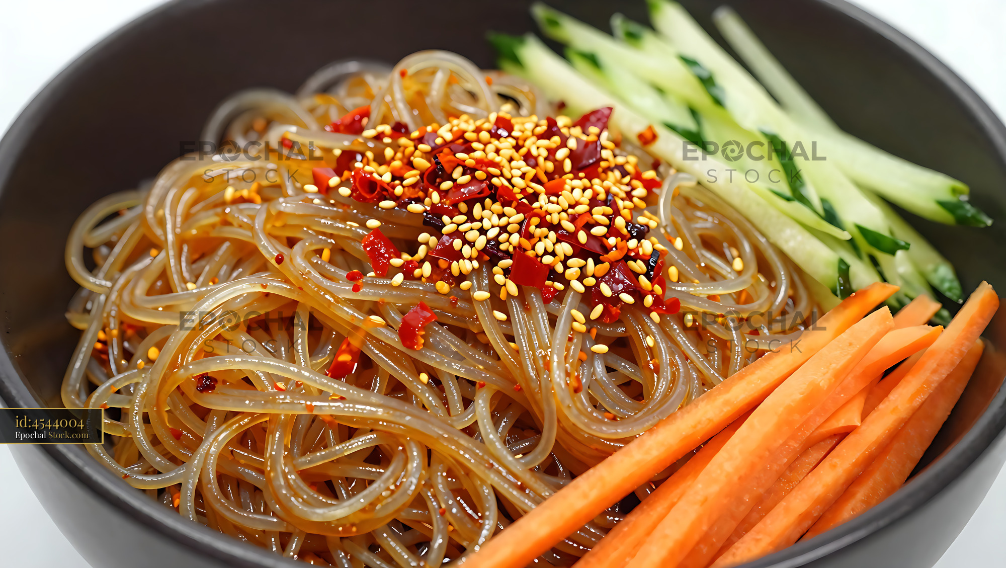 Sichuan Glass Noodle Salad with Sesame - stock photo