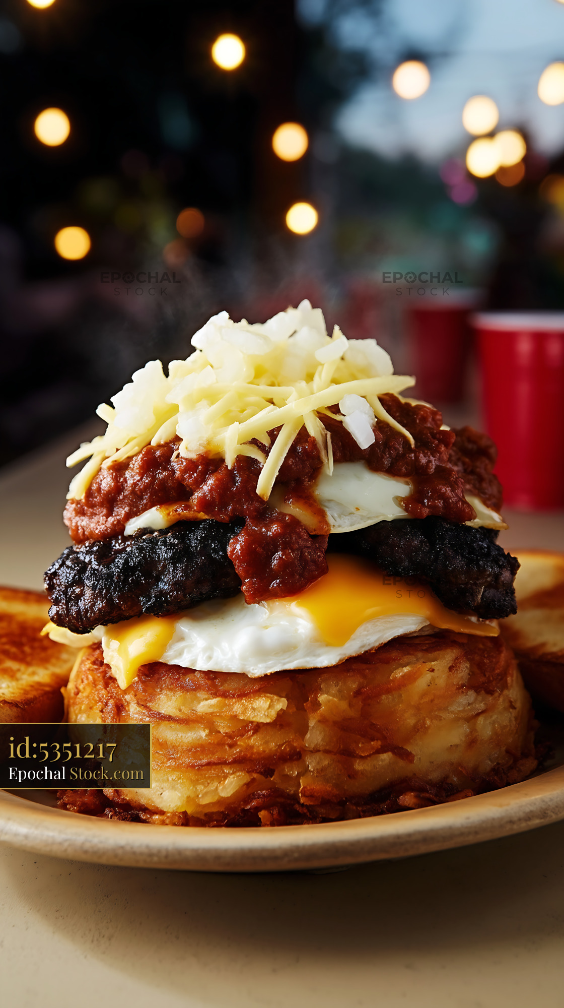 St. Louis Slinger with Hash Browns - stock photo