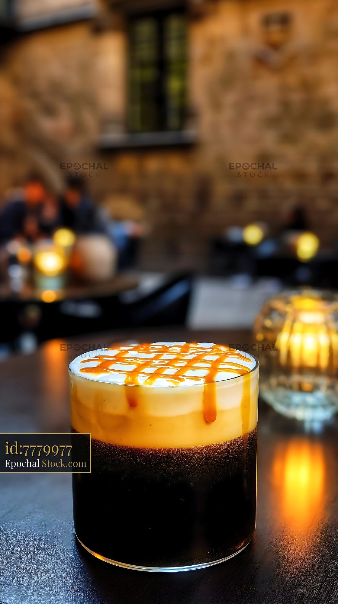 Nitro Caramel Coffee Cold Brew Specialty - stock photo