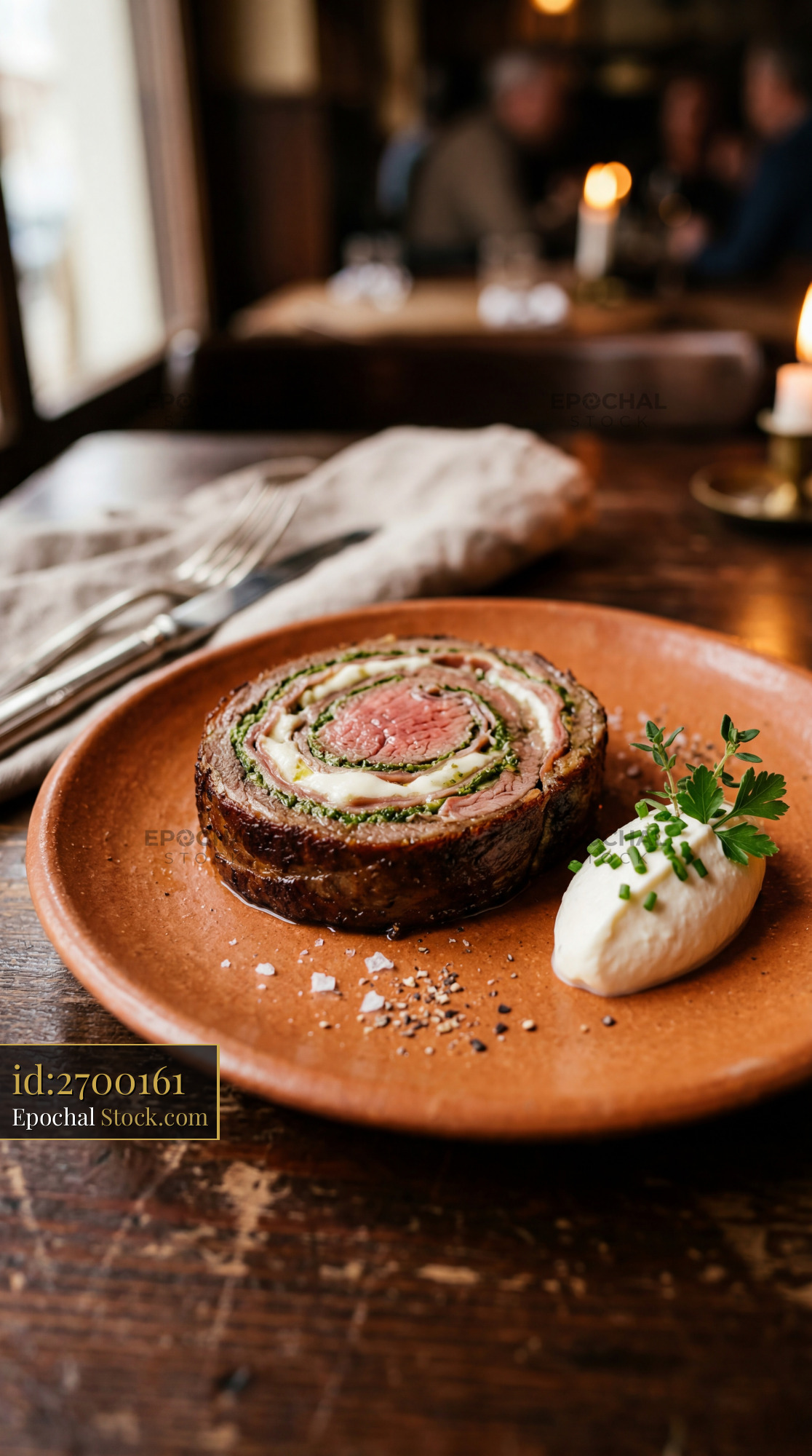 Beef Wellington Fine Dining Presentation - stock photo