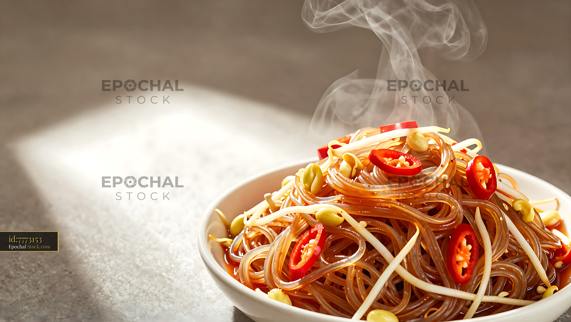 Sichuan Glass Noodle Salad with Chilies - stock photo