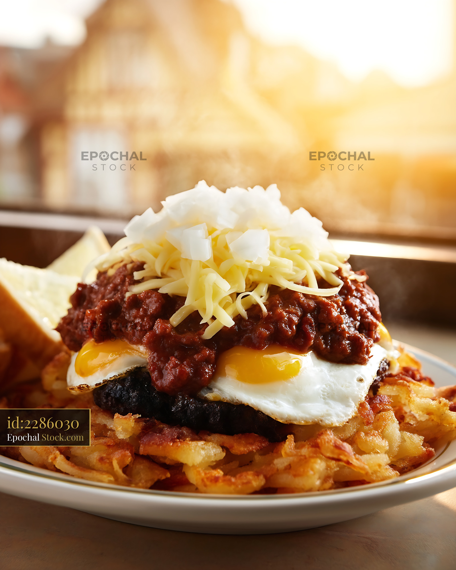 St. Louis Slinger With Hash Browns - stock photo
