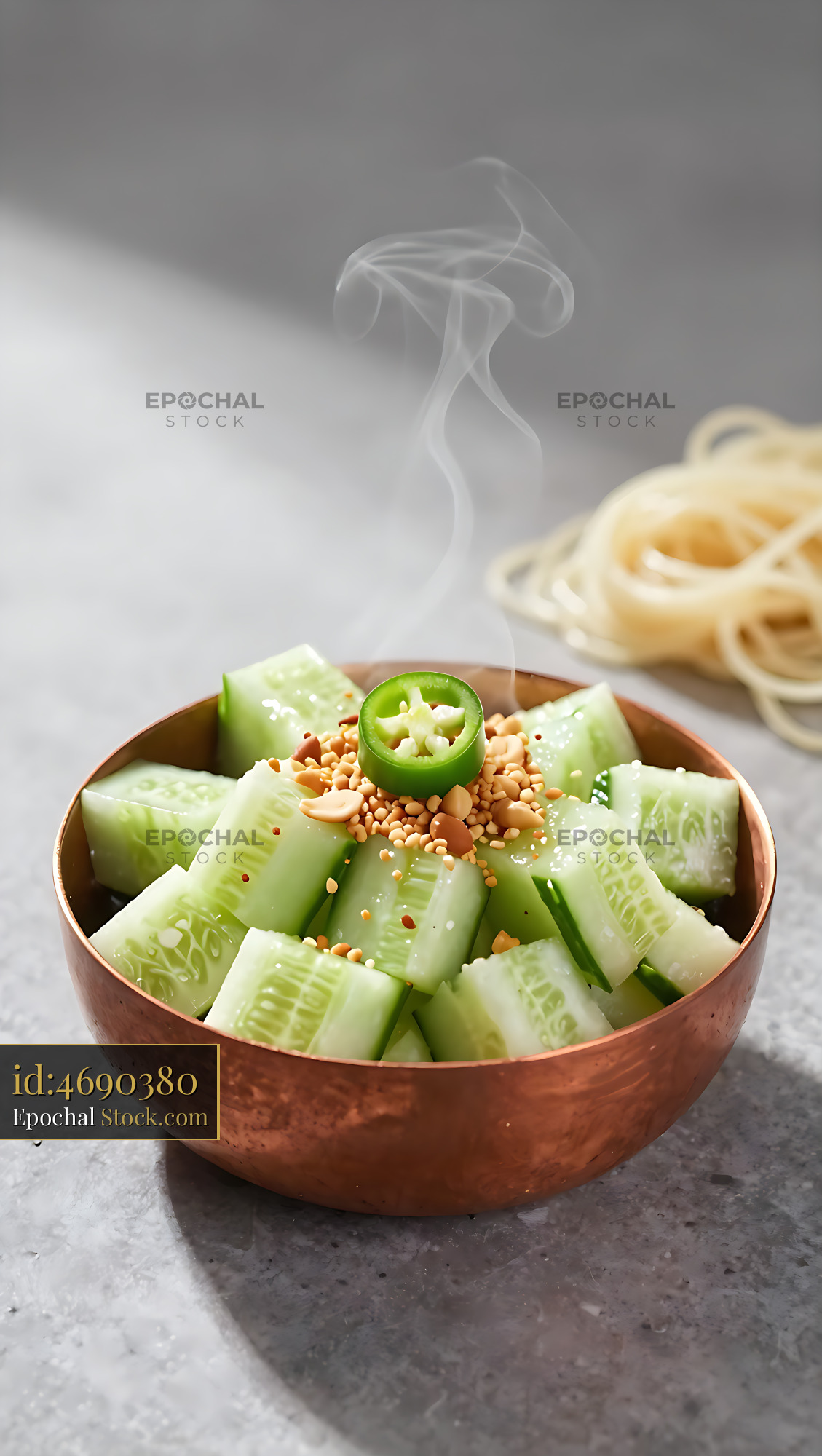 Kakdi Koshimbir Cucumber Lentil Salad - stock photo