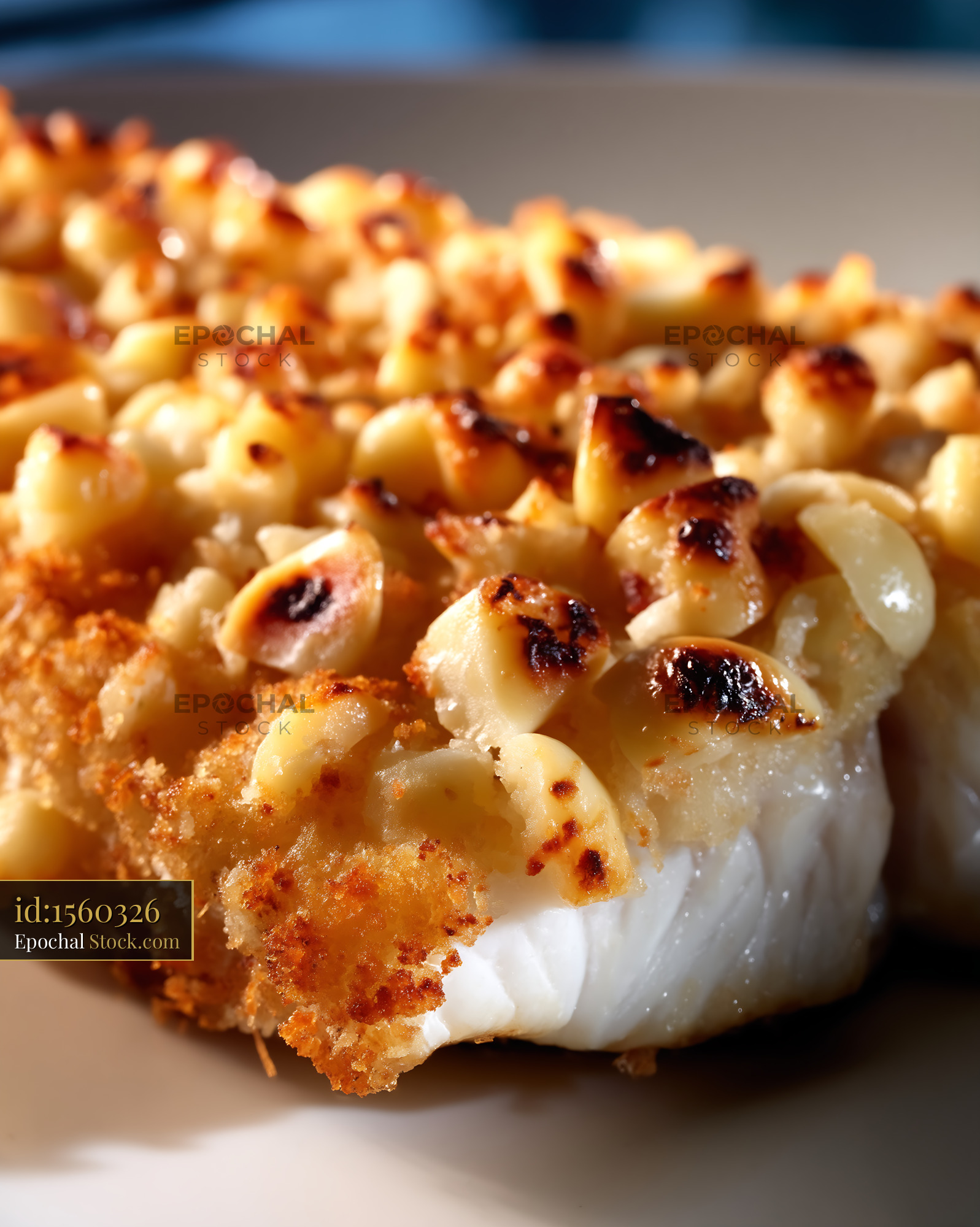 Gourmet Sushi Roll with Caramelized Sesame Topping - stock photo