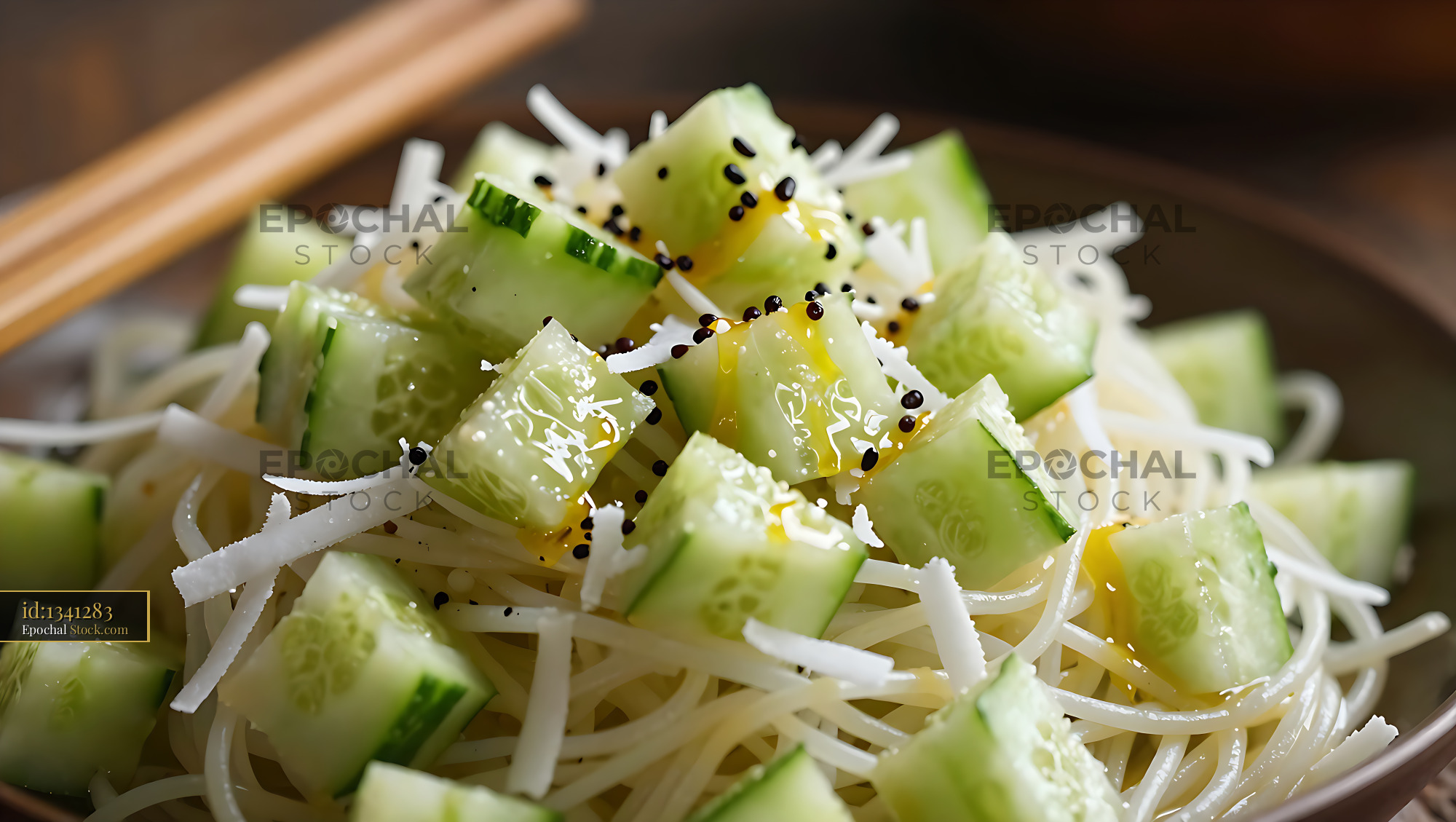 Kakdi Koshimbir Indian Cucumber Salad - stock photo