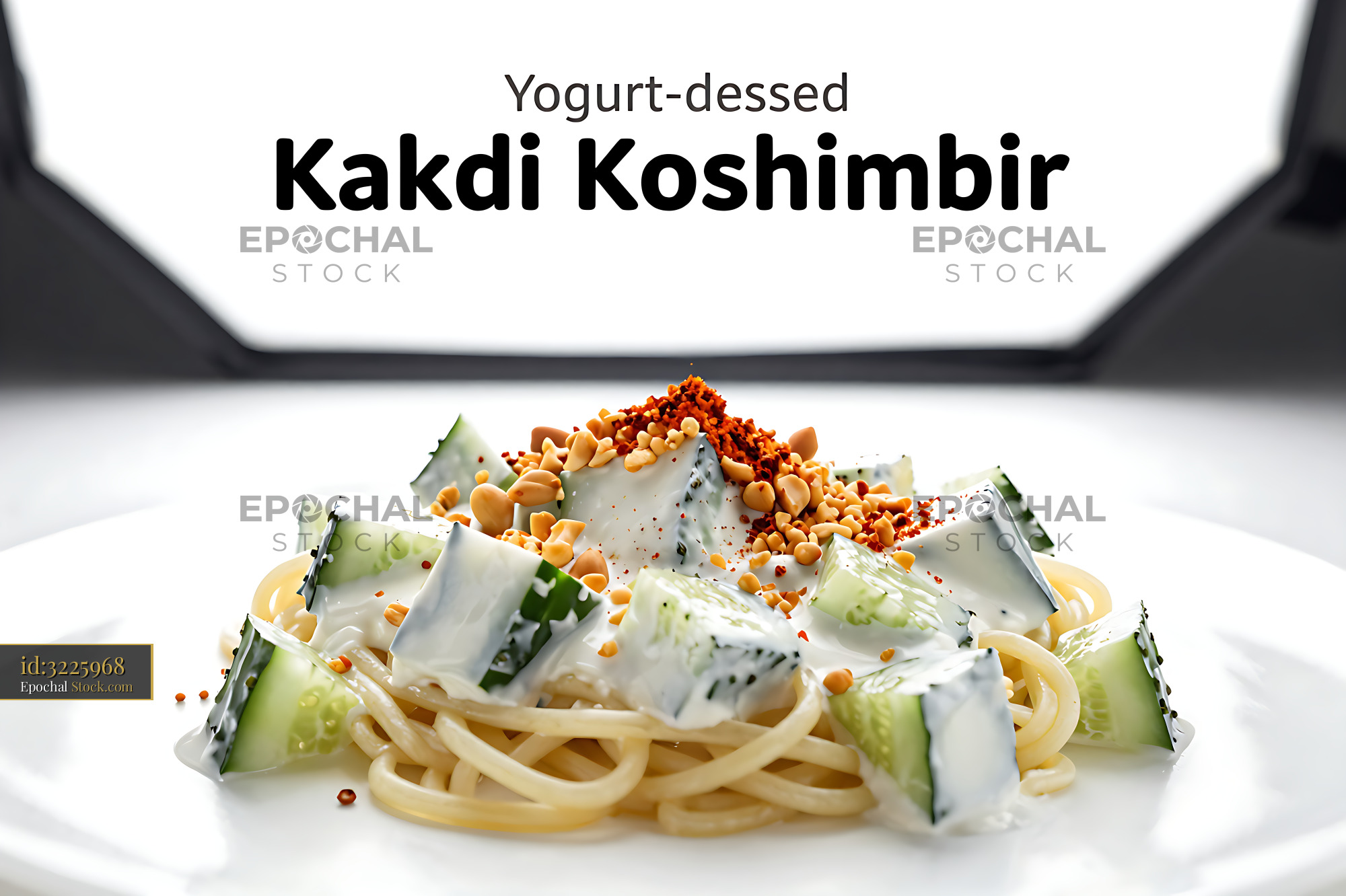 Kakdi Koshimbir: Yogurt-Dressed Cucumber Salad - stock photo