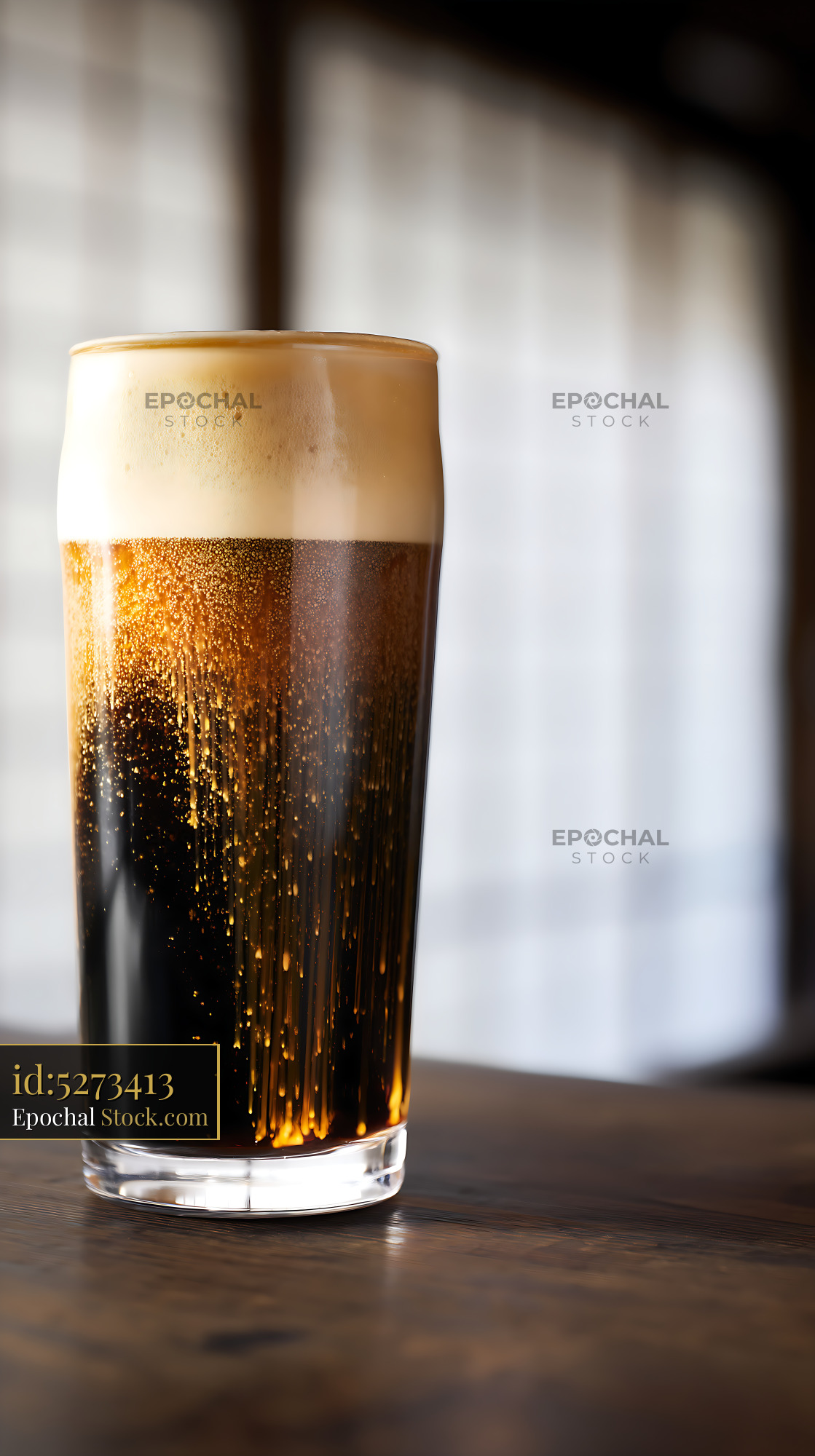 Nitro Caramel Coffee with Creamy Foam - stock photo