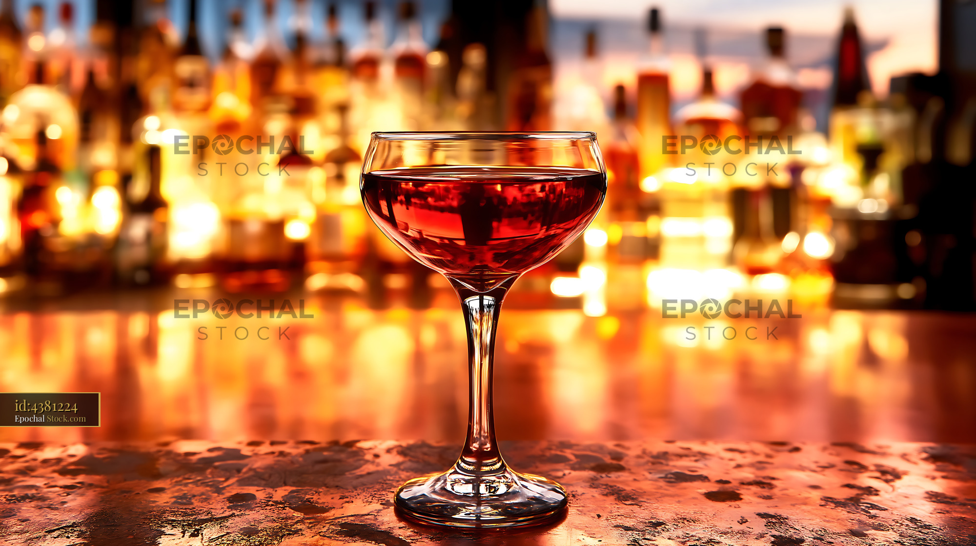 Bushwick Cocktail at Golden Hour Cityscape - stock photo