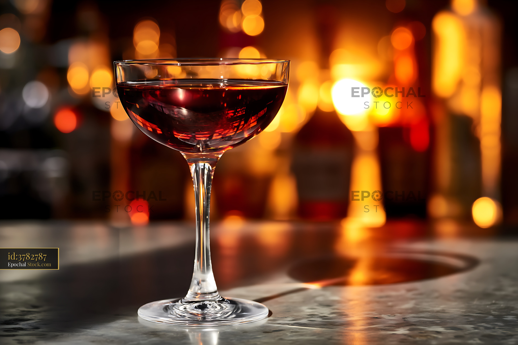 Bushwick Cocktail in Coupe Glass - stock photo