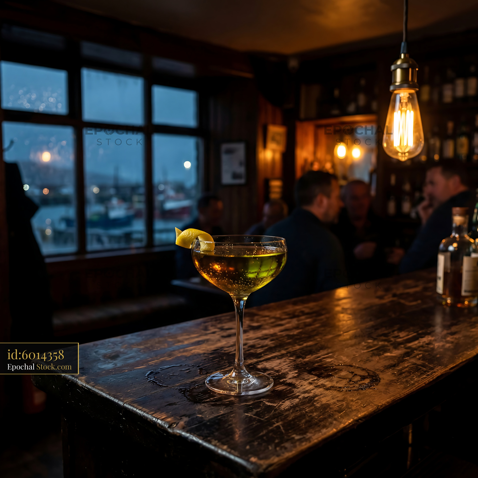 Tipperary Cocktail at Dusk in Elegant Bar - stock photo