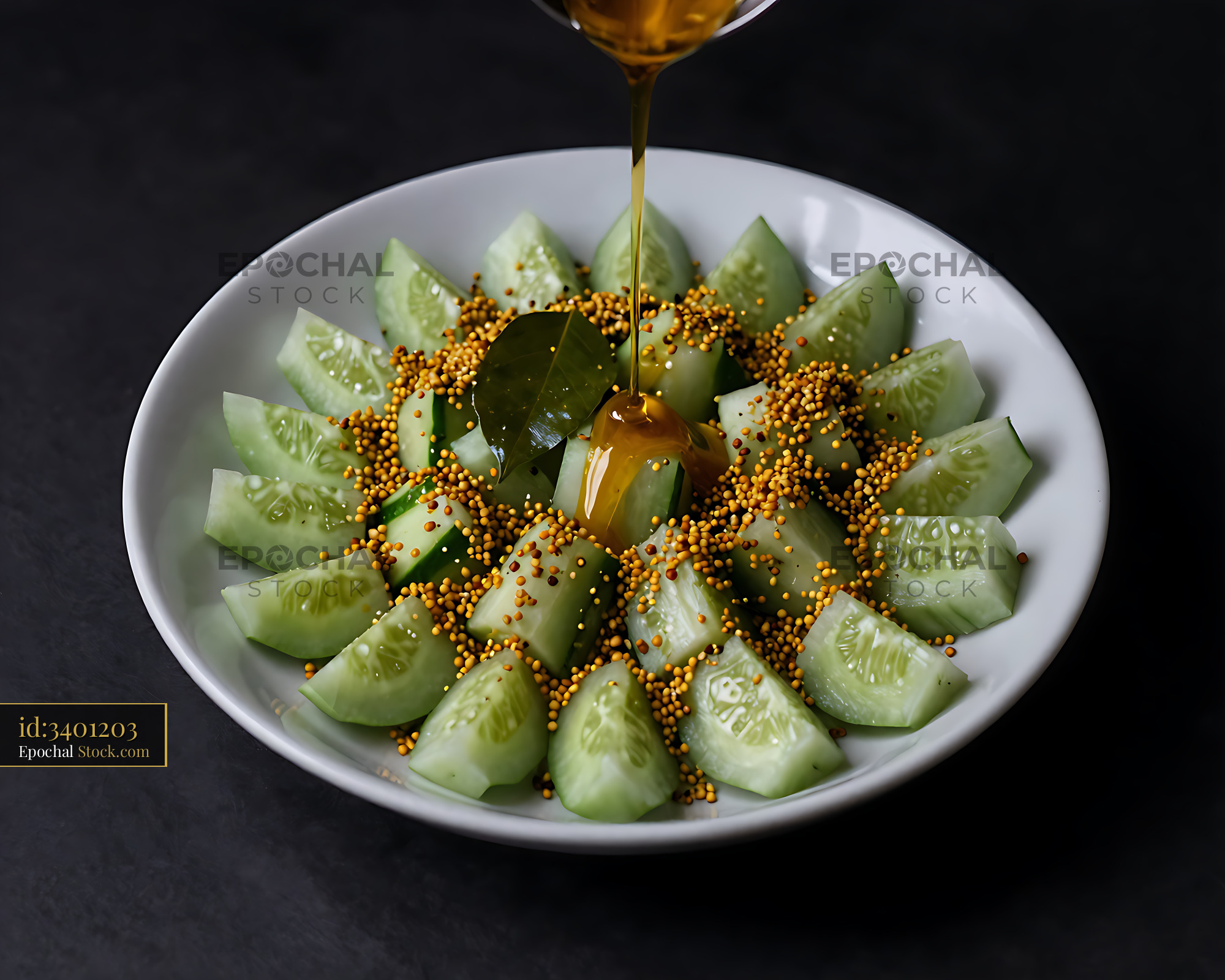 Kakdi Koshimbir With Oil Drizzle - stock photo
