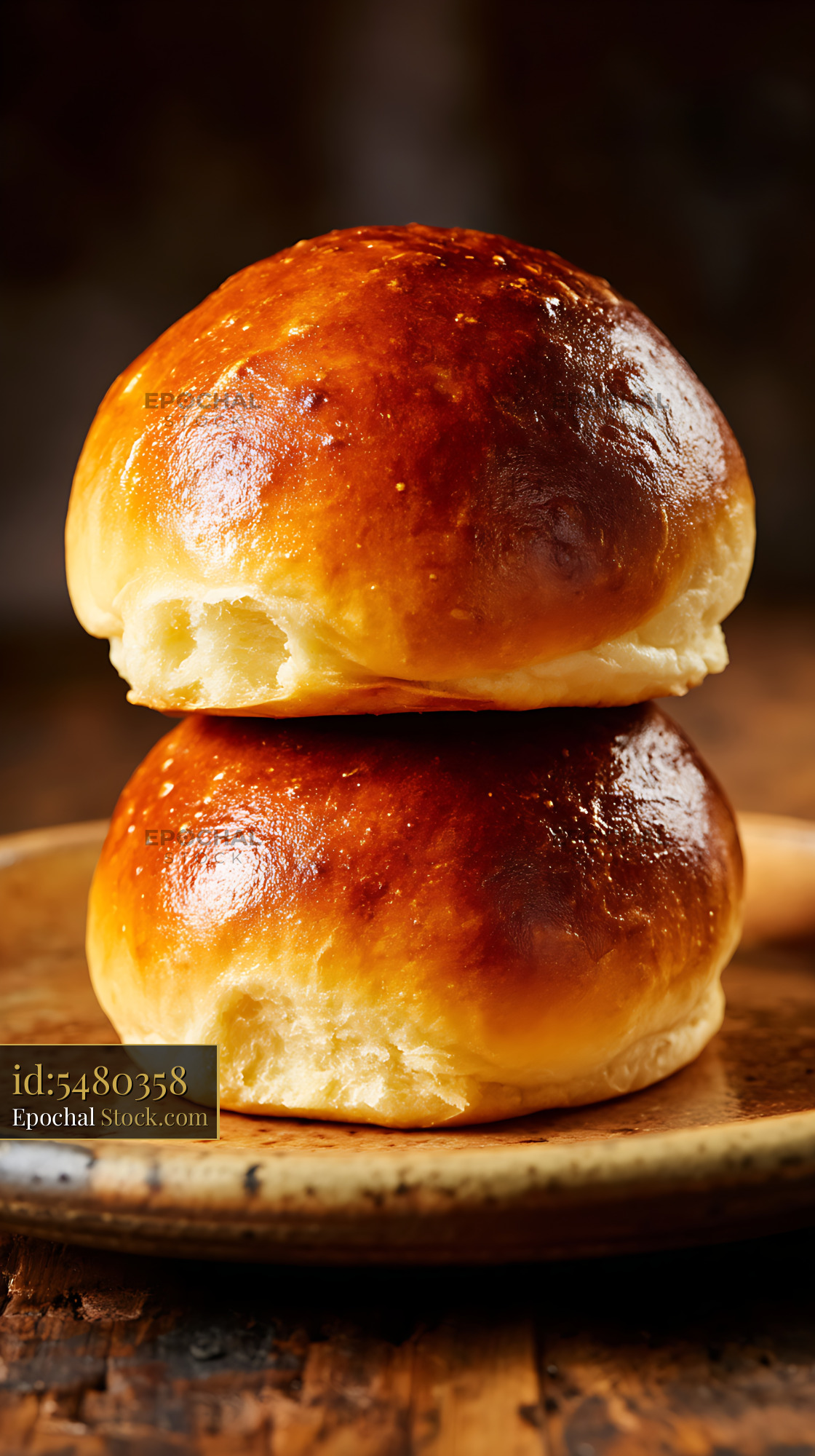 Bierocks Golden Bread Rolls Warm from the Oven Traditional German Pastry - stock photo