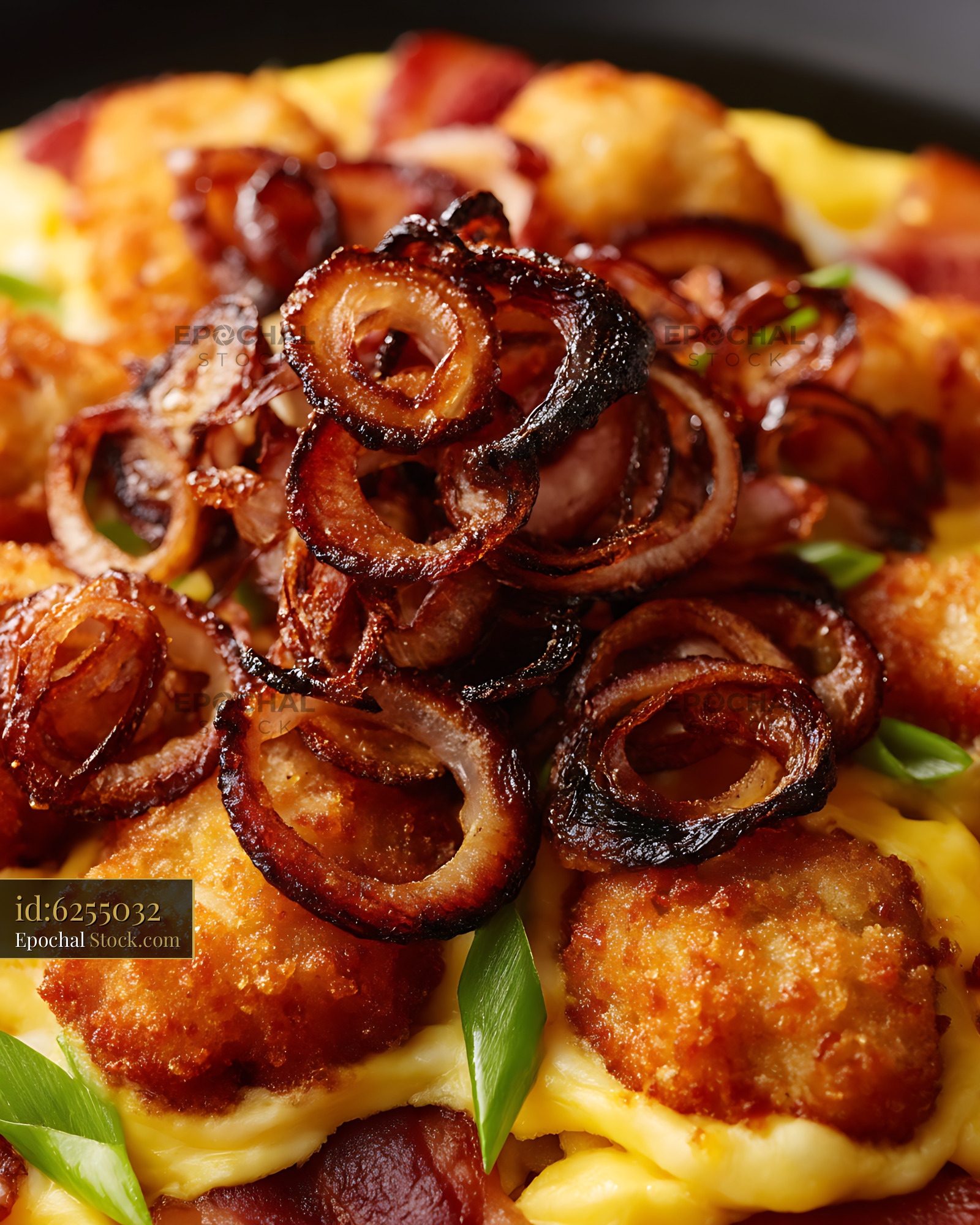 Gourmet Potato Cake with Caramelized Onions - stock photo