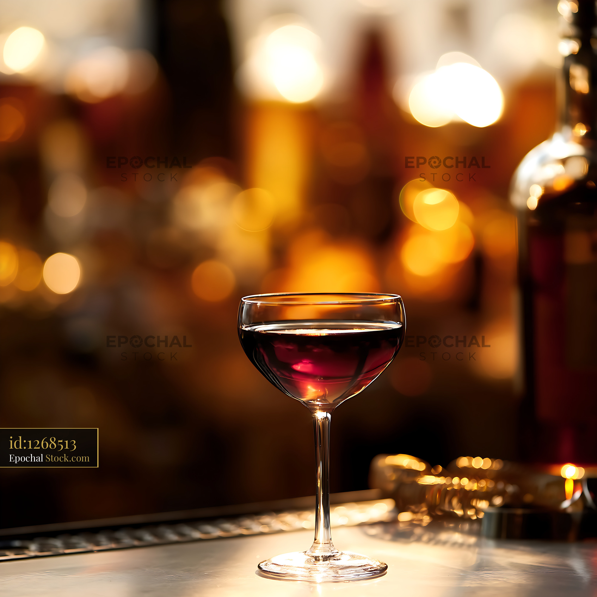 Bushwick Cocktail in Coupe Glass - stock photo