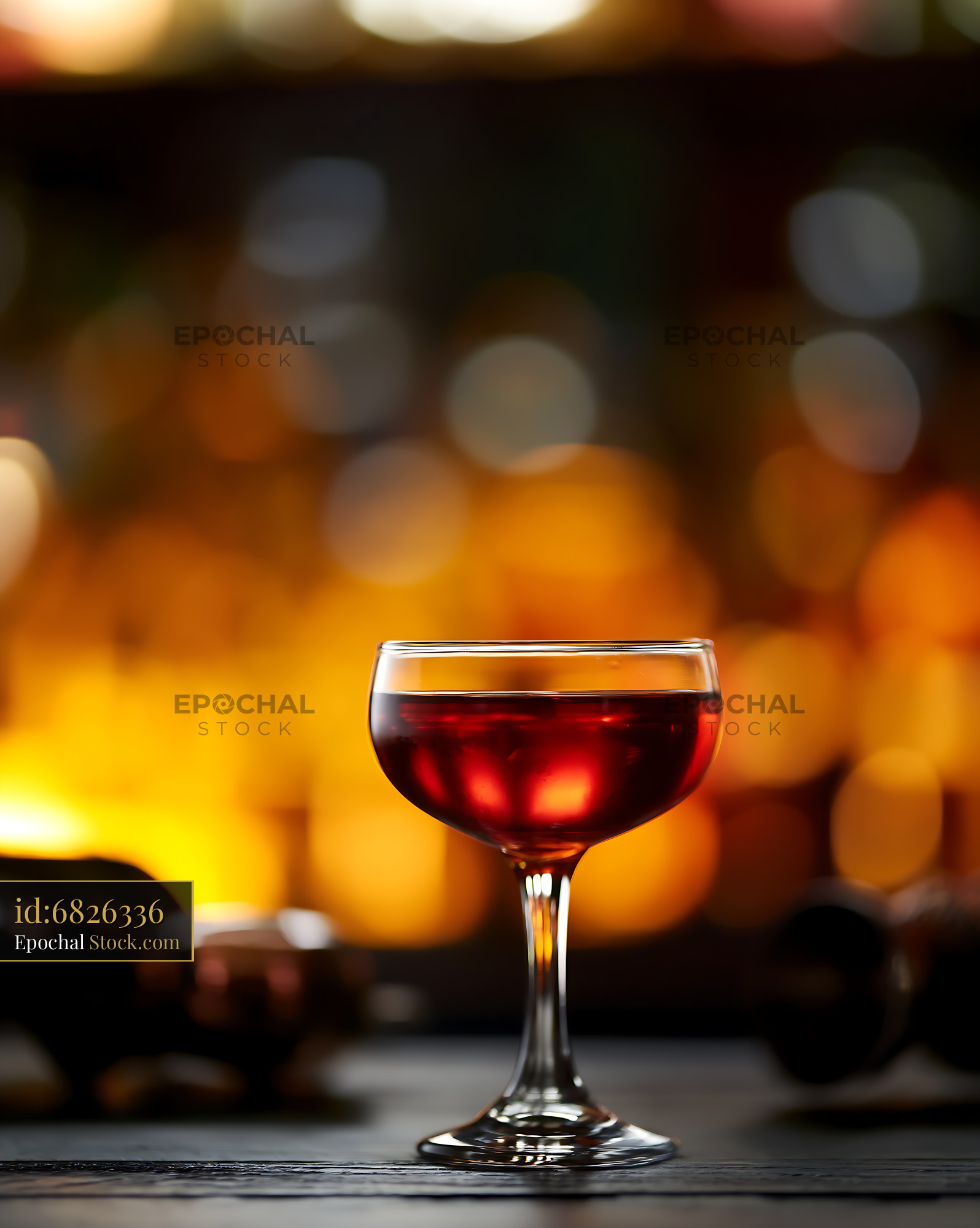 Bushwick Cocktail in Elegant Coupe Glass - stock photo
