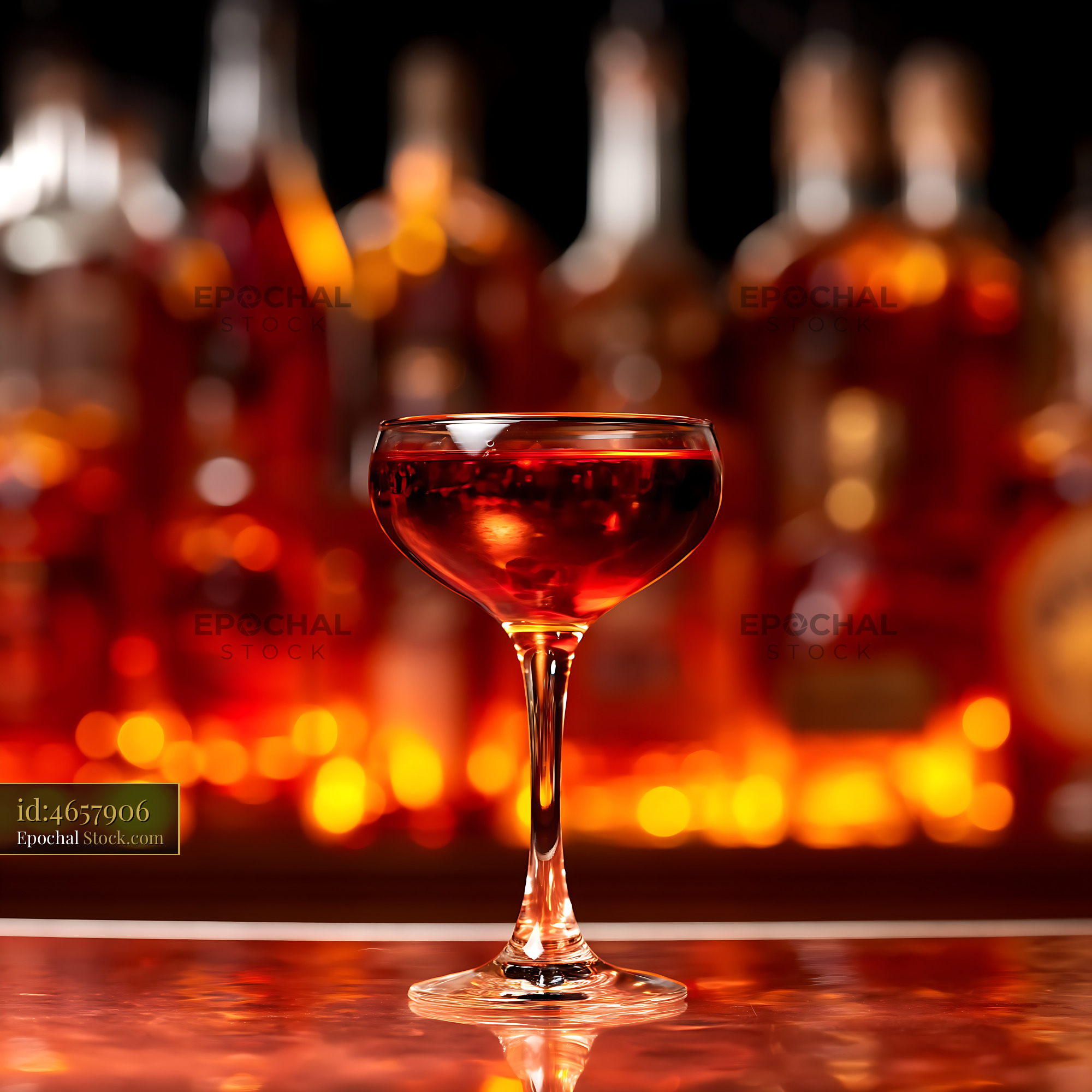 Bushwick Cocktail in Coupe Glass - stock photo