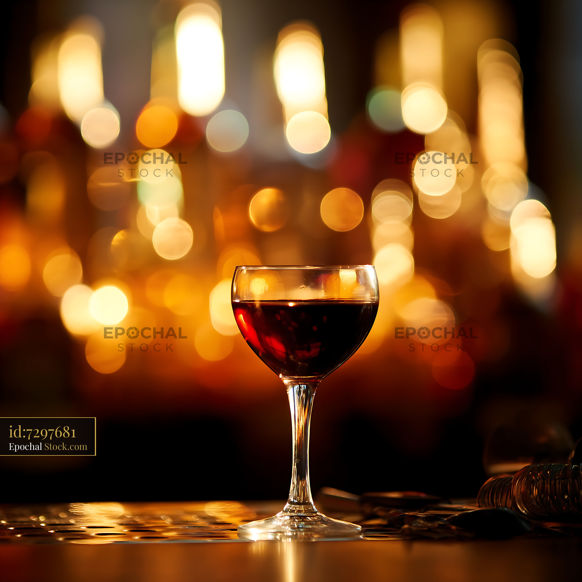 Bushwick Cocktail in Elegant Bar Atmosphere - stock photo