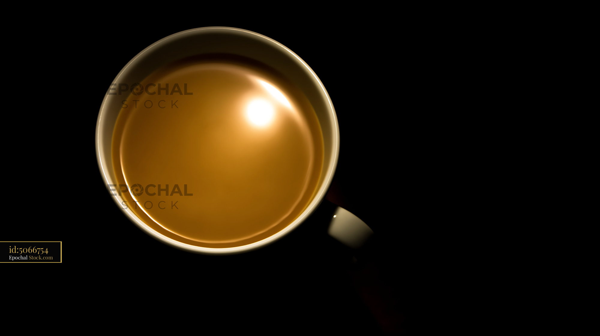 Golden Tea in White Bowl, Flat Lay - stock photo