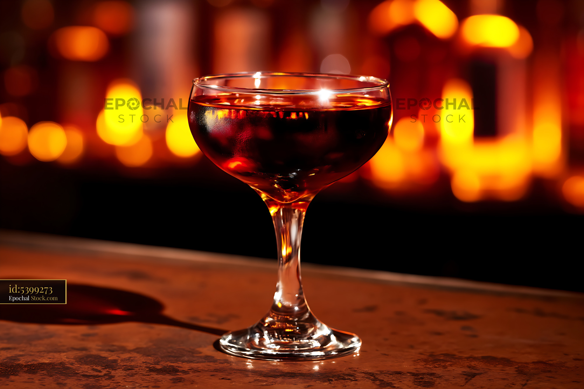 Bushwick Cocktail in Elegant Coupe Glass - stock photo