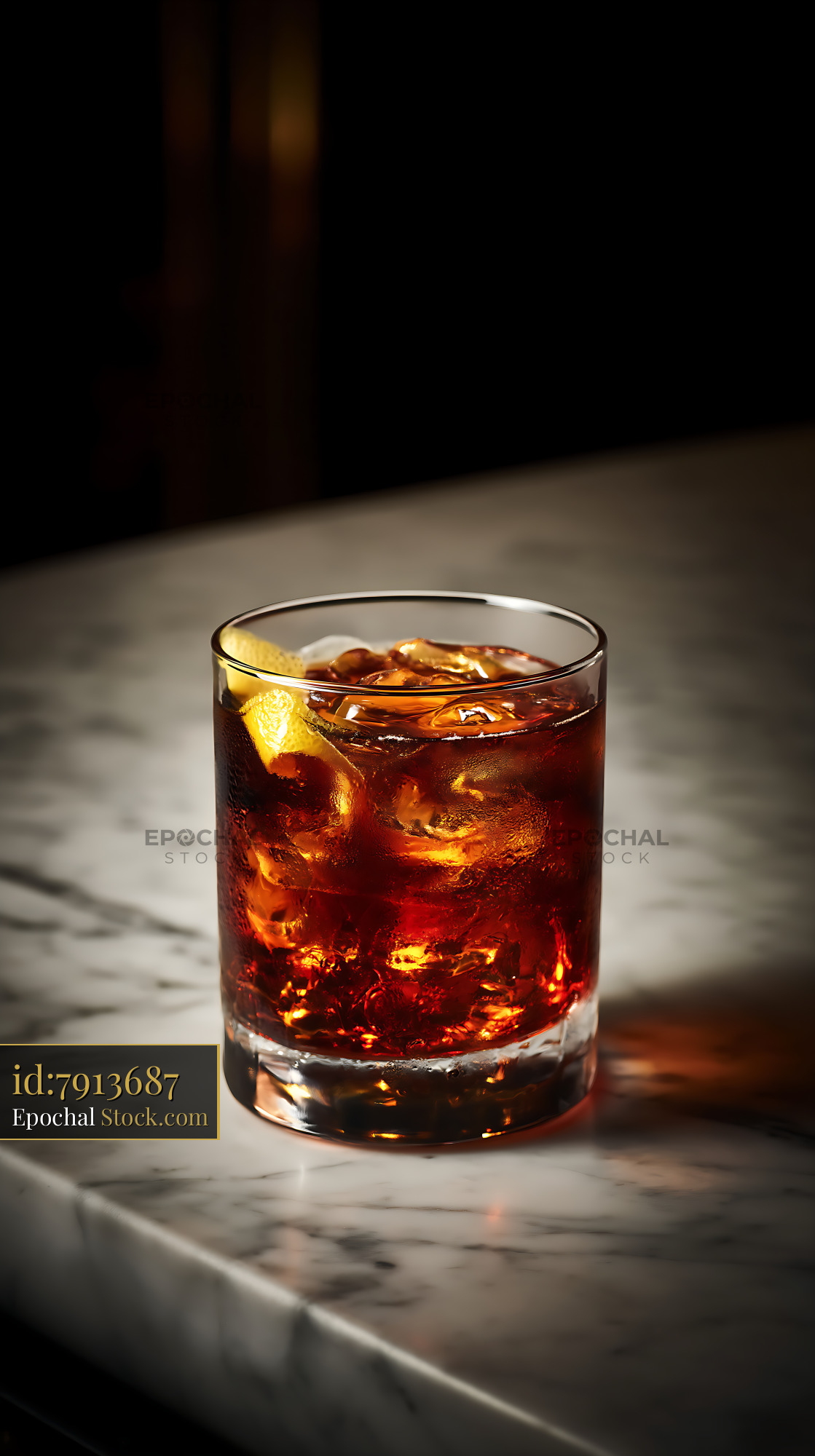 Saratoga Cocktail with Whiskey and Ice - stock photo