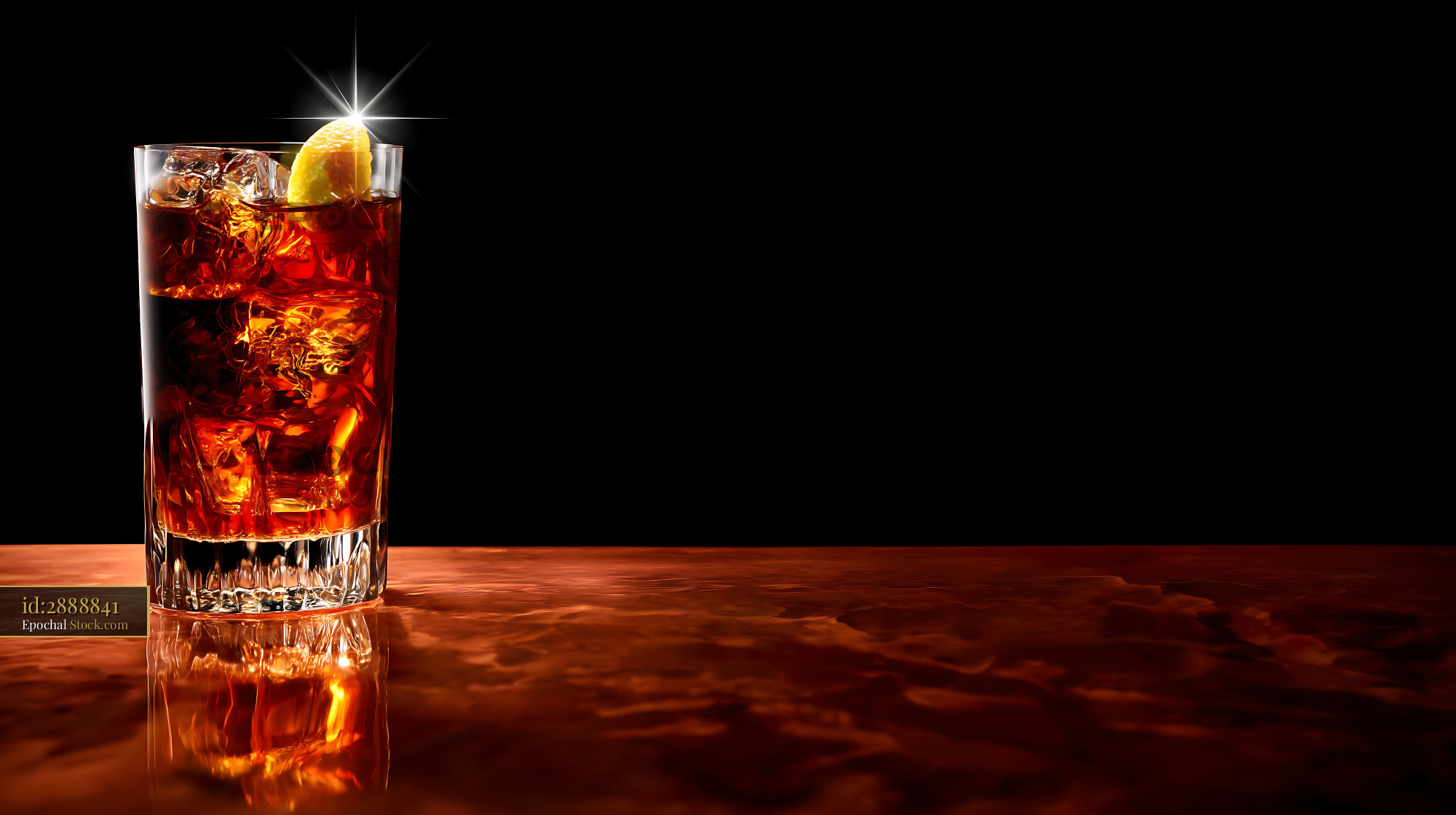 Saratoga Cocktail with Lemon Twist on Black - stock photo