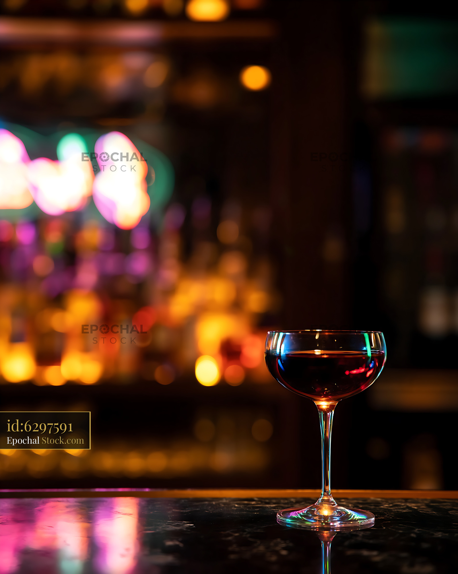 Elegant Bushwick Cocktail at Upscale Bar - stock photo
