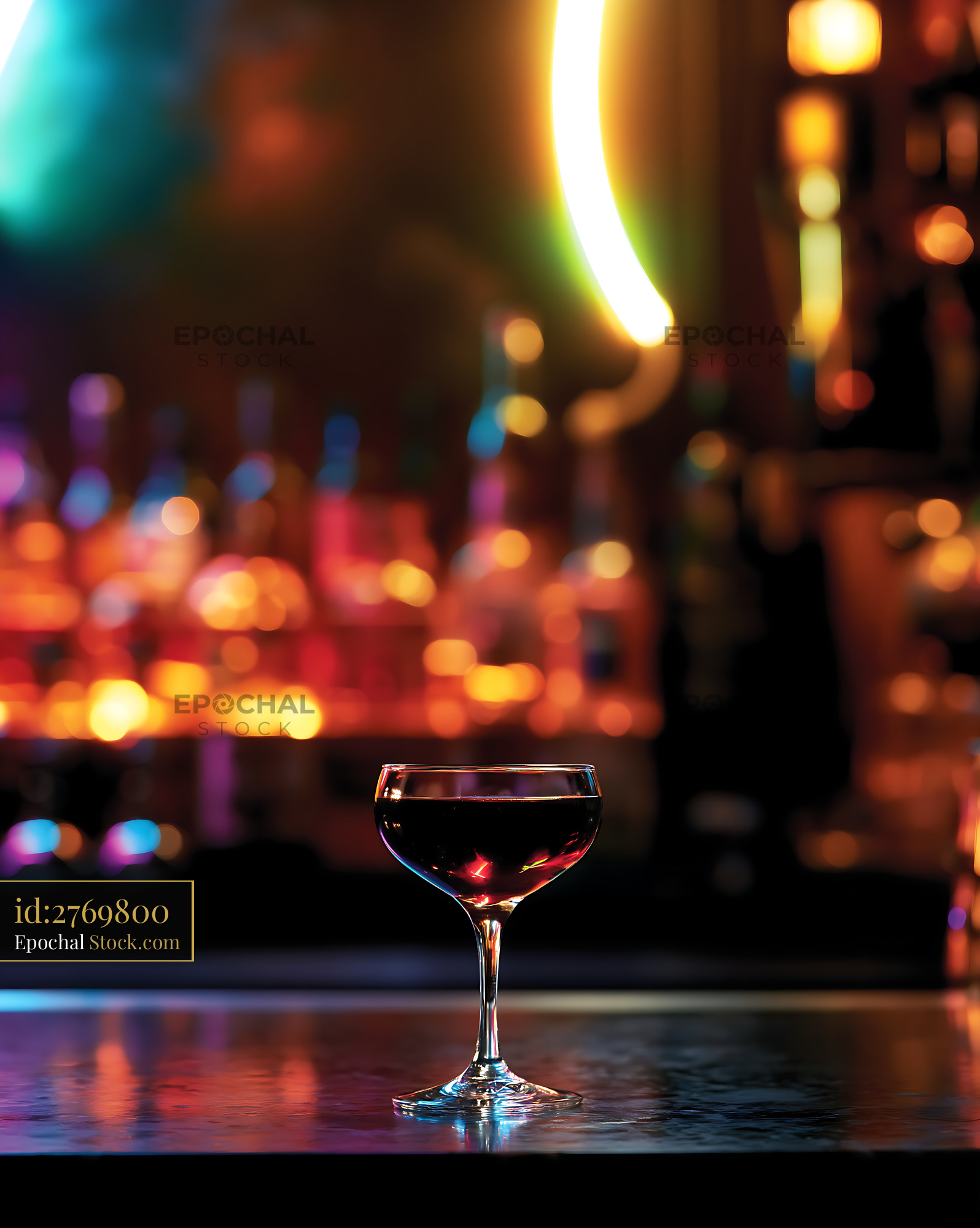 Bushwick Cocktail at Trendy Nightlife Bar - stock photo