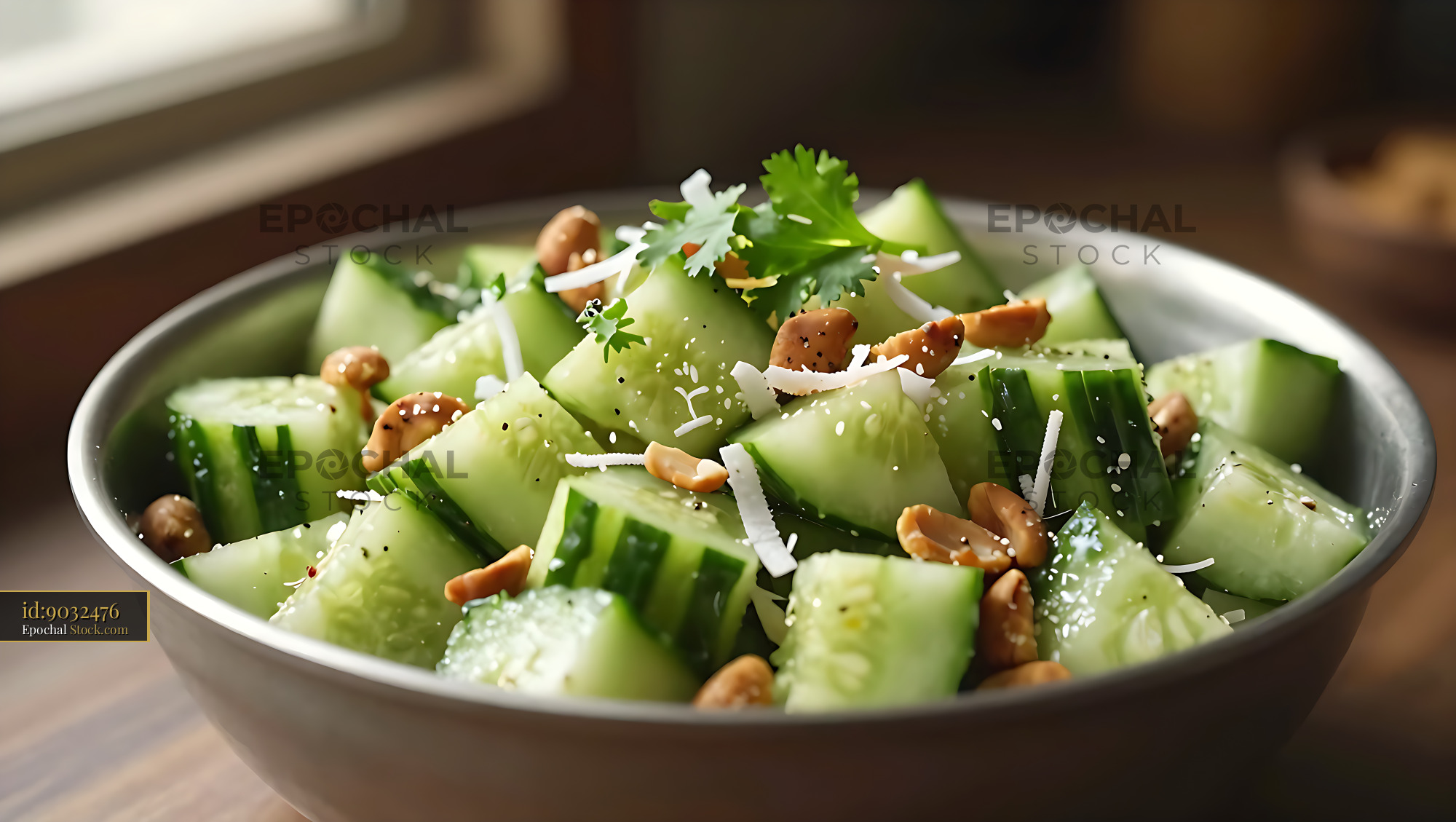 Kakdi Koshimbir: Fresh Cucumber Salad - stock photo